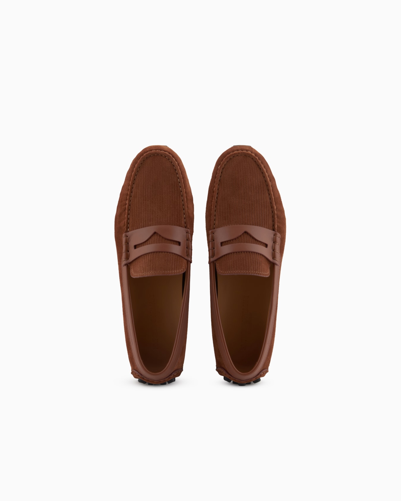 Multi-striped suede driving loafers Slide 2