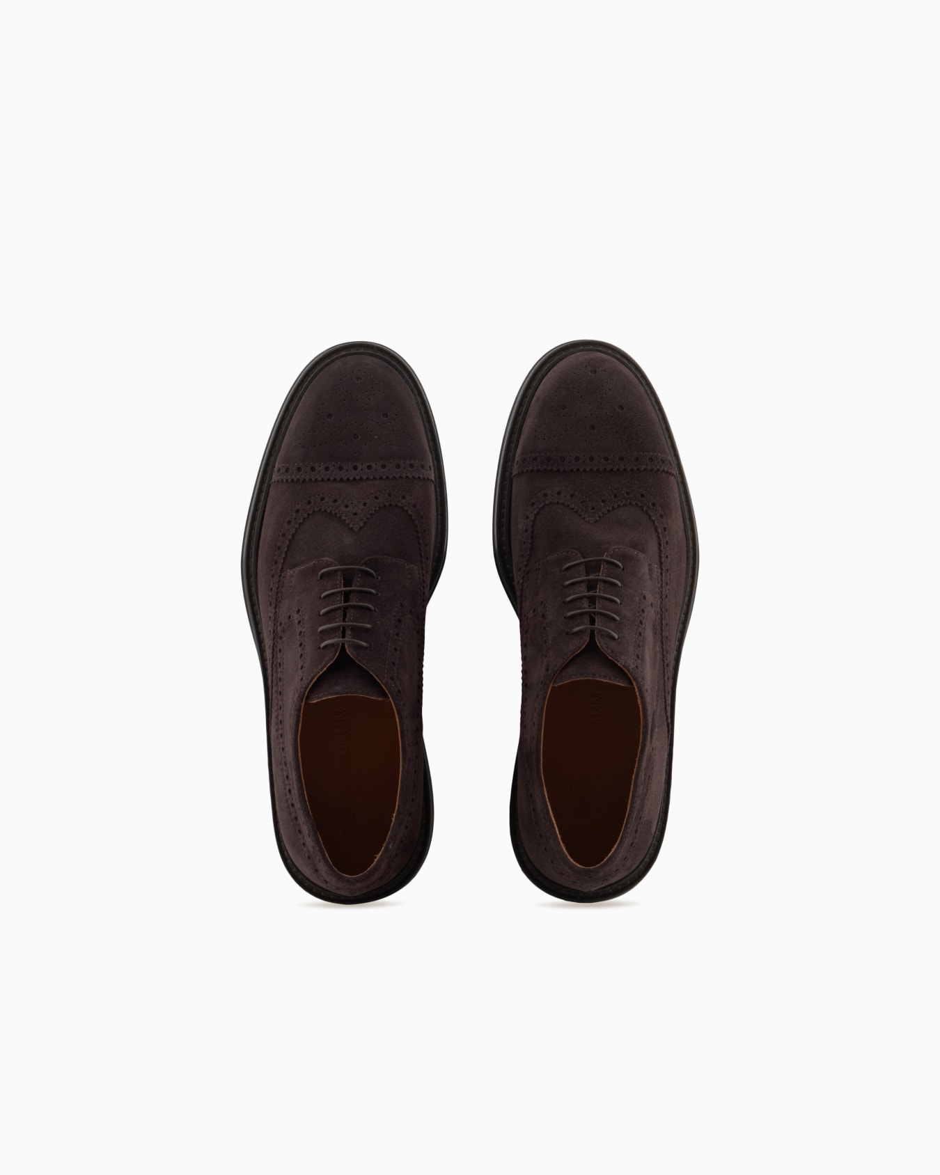 Suede brogues with wingtip perforations Slide 2
