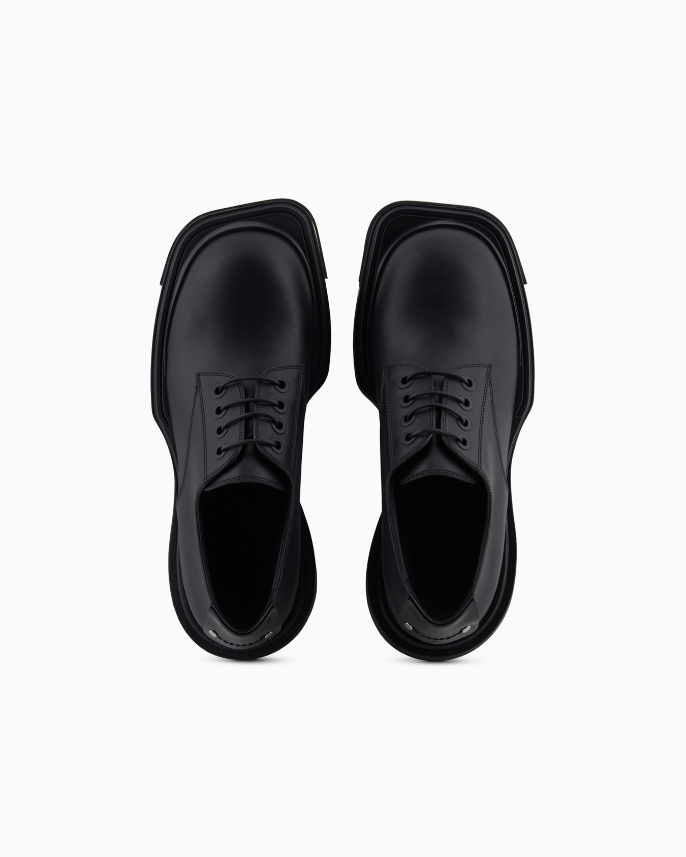 Leather Derby shoes with metal details Slide 2