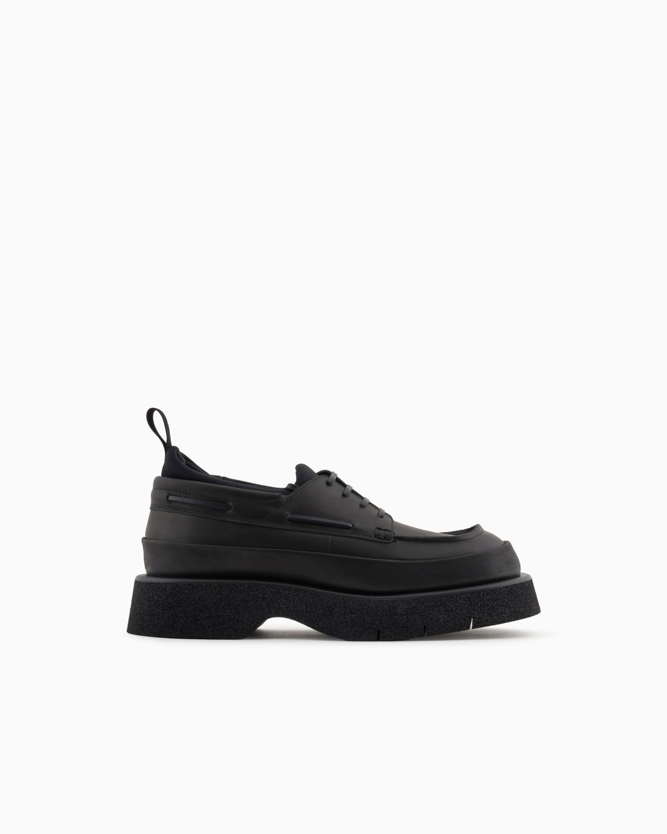 Dappled crust leather lace-ups with chunky sole Slide 0