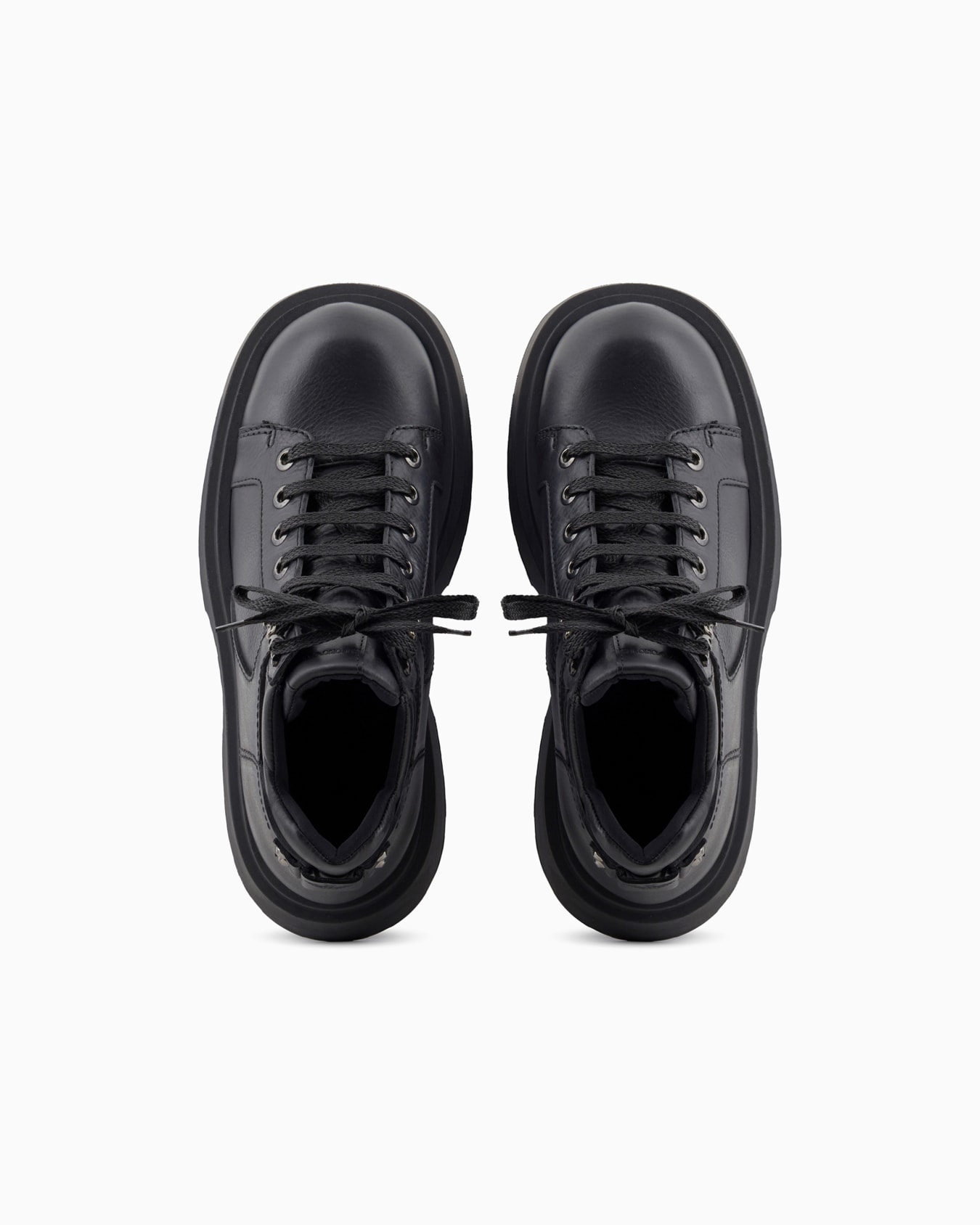 Leather lace-up ankle boots with chunky soles Slide 2