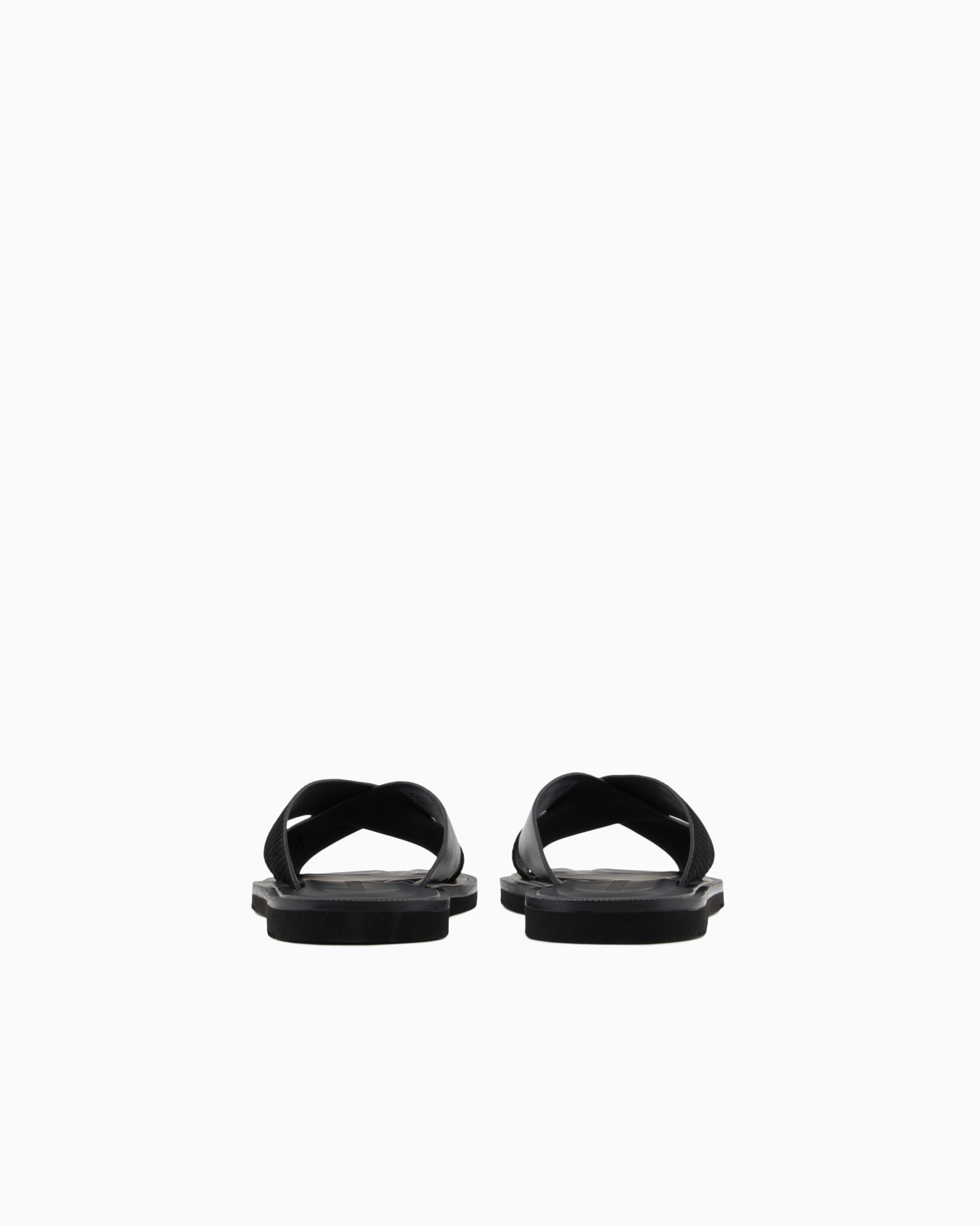Multi-striped suede and leather cross-over sandals Slide 3