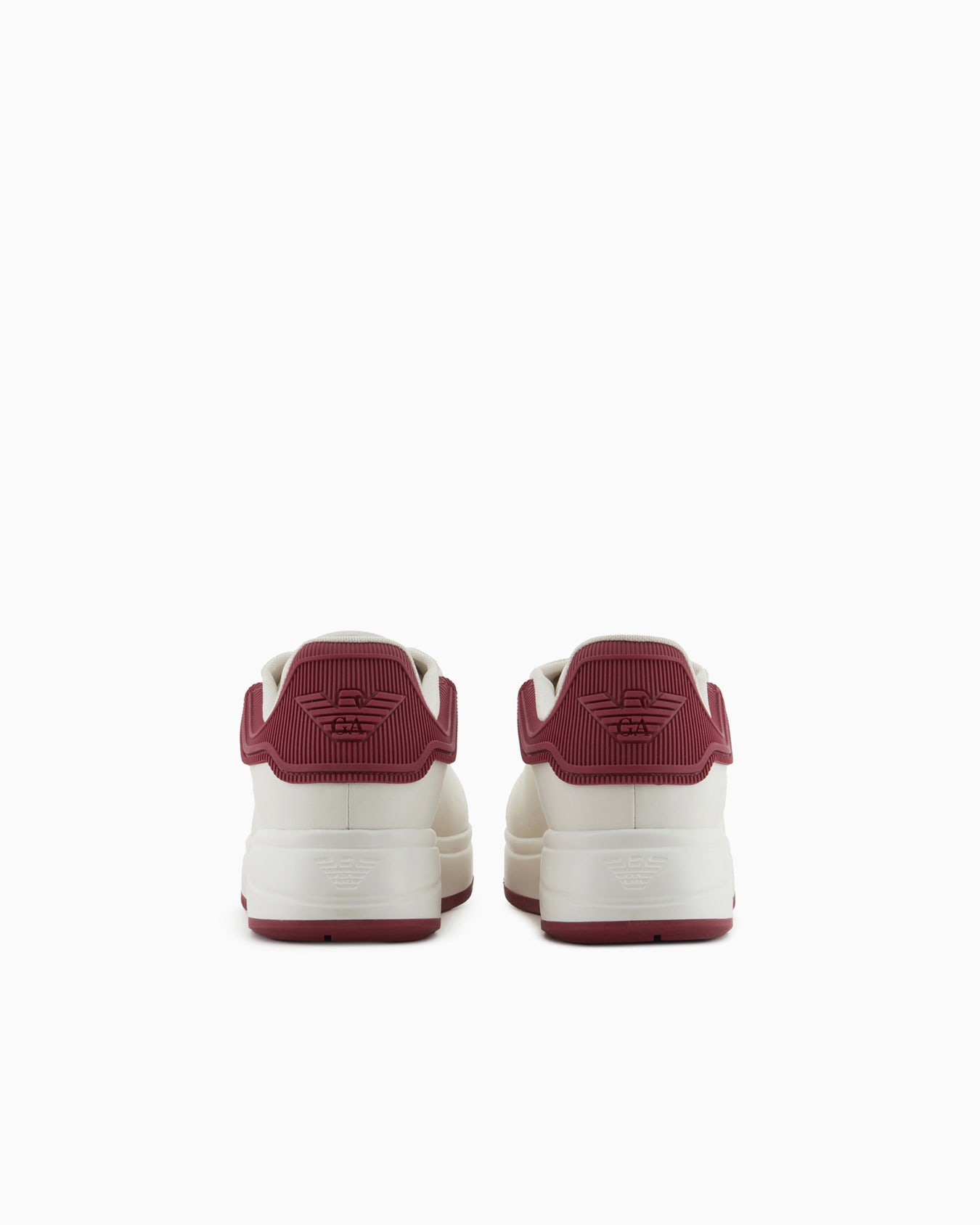 Leather sneakers with rubber back knurled sole Slide 3