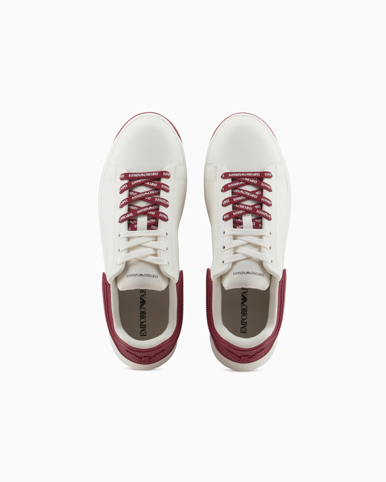 Leather sneakers with rubber back knurled sole Slide 2