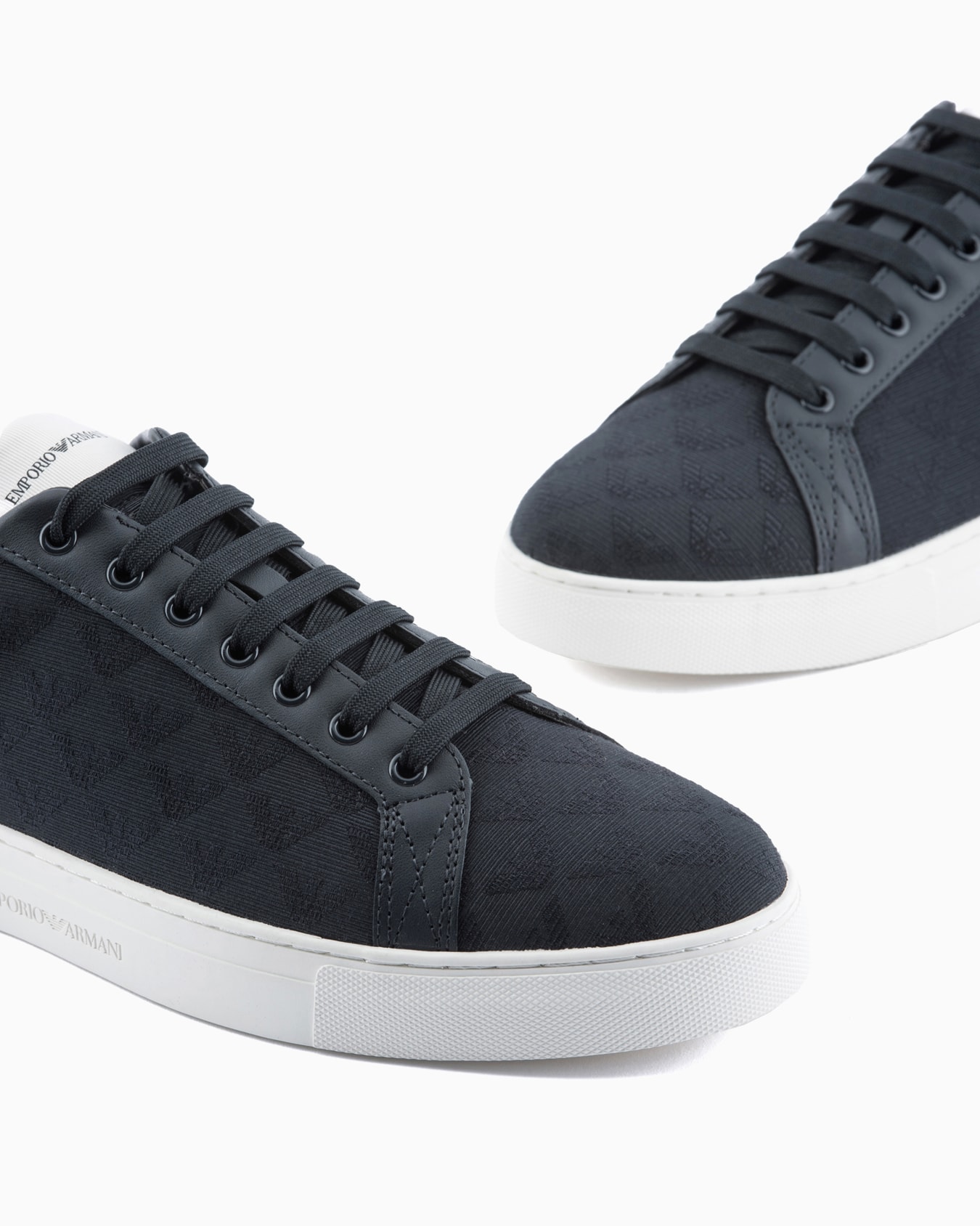 Nylon sneakers with jacquard all-over eagle Slide 3
