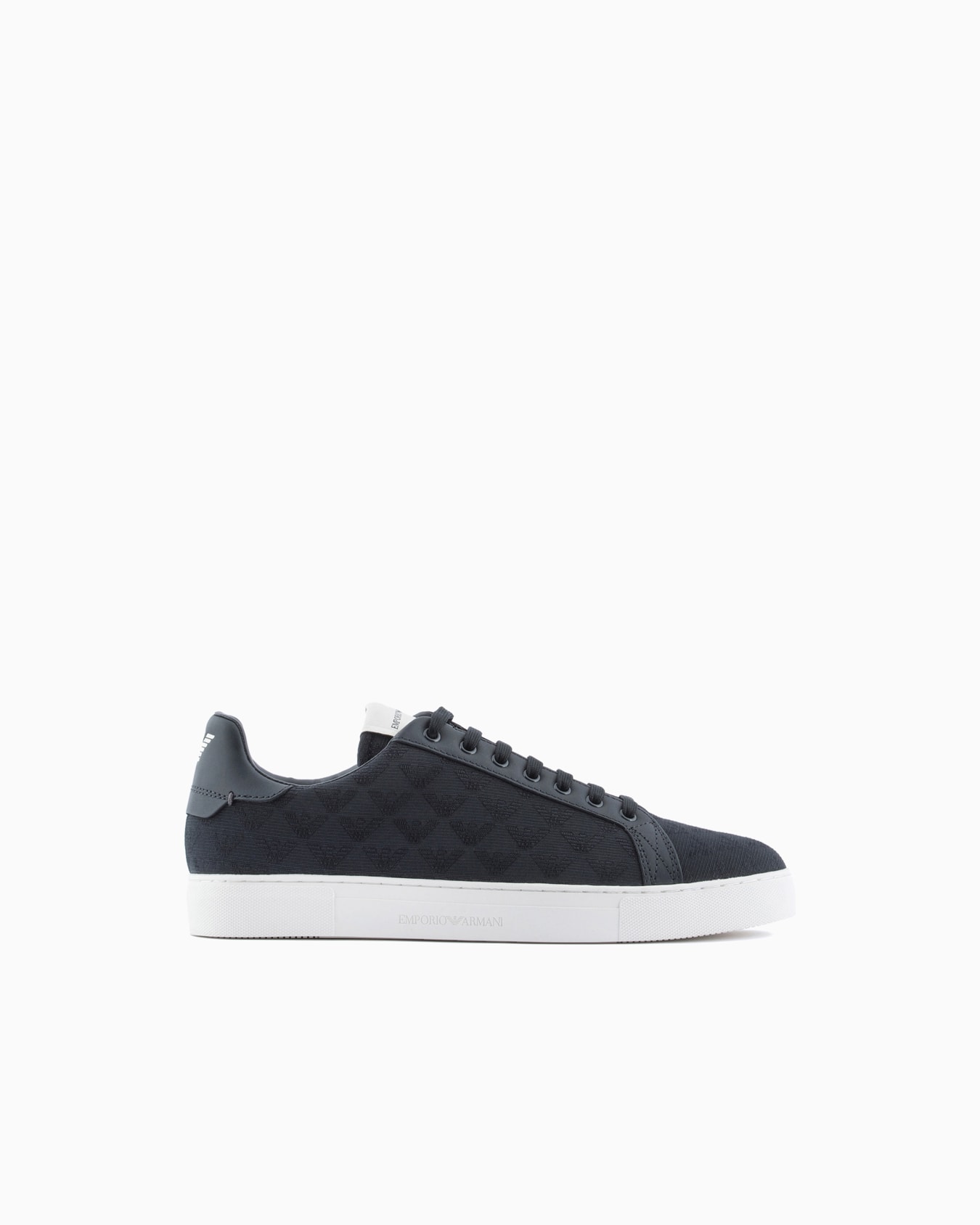 Nylon sneakers with jacquard all-over eagle Slide 0