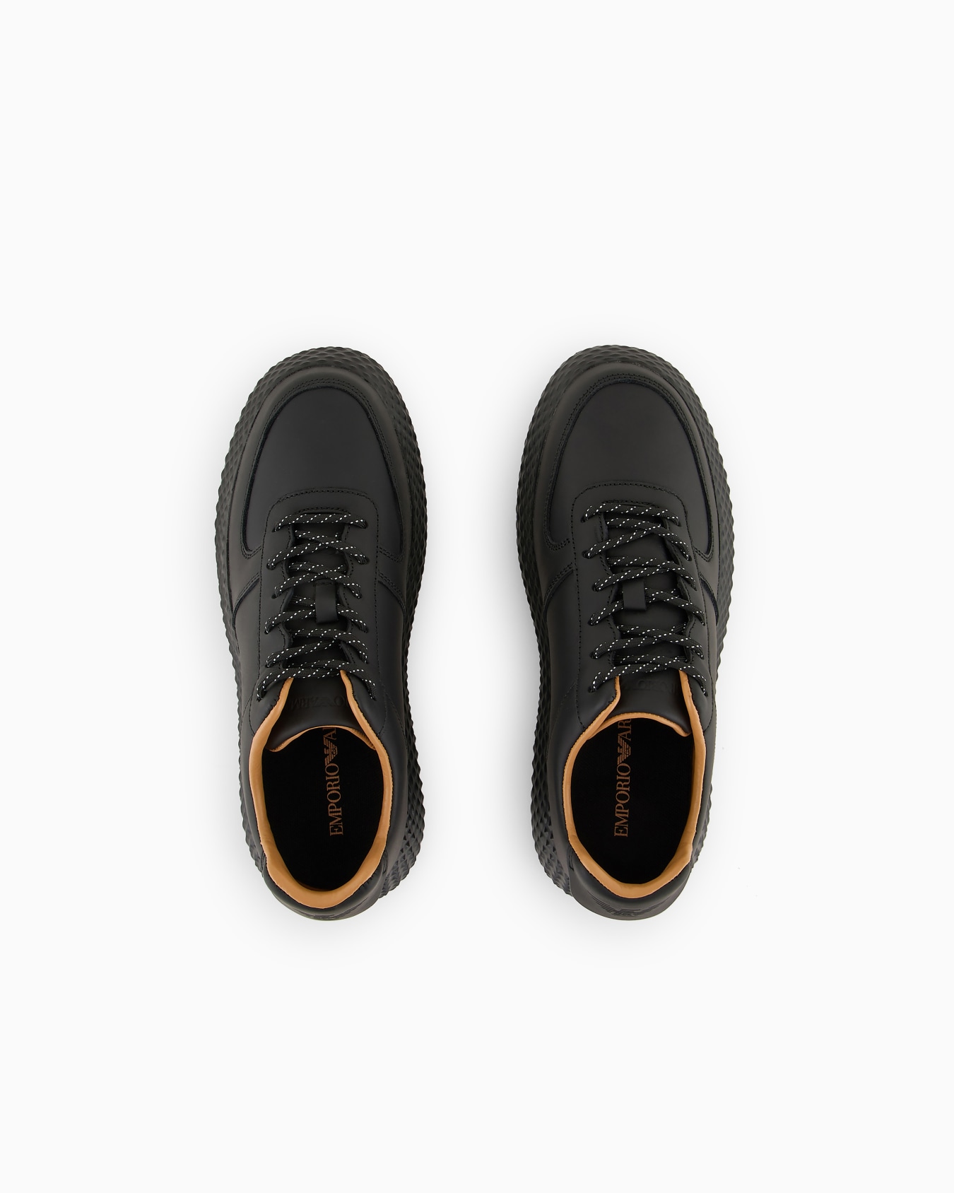 Leather sneakers with ribbed high sole Slide 2