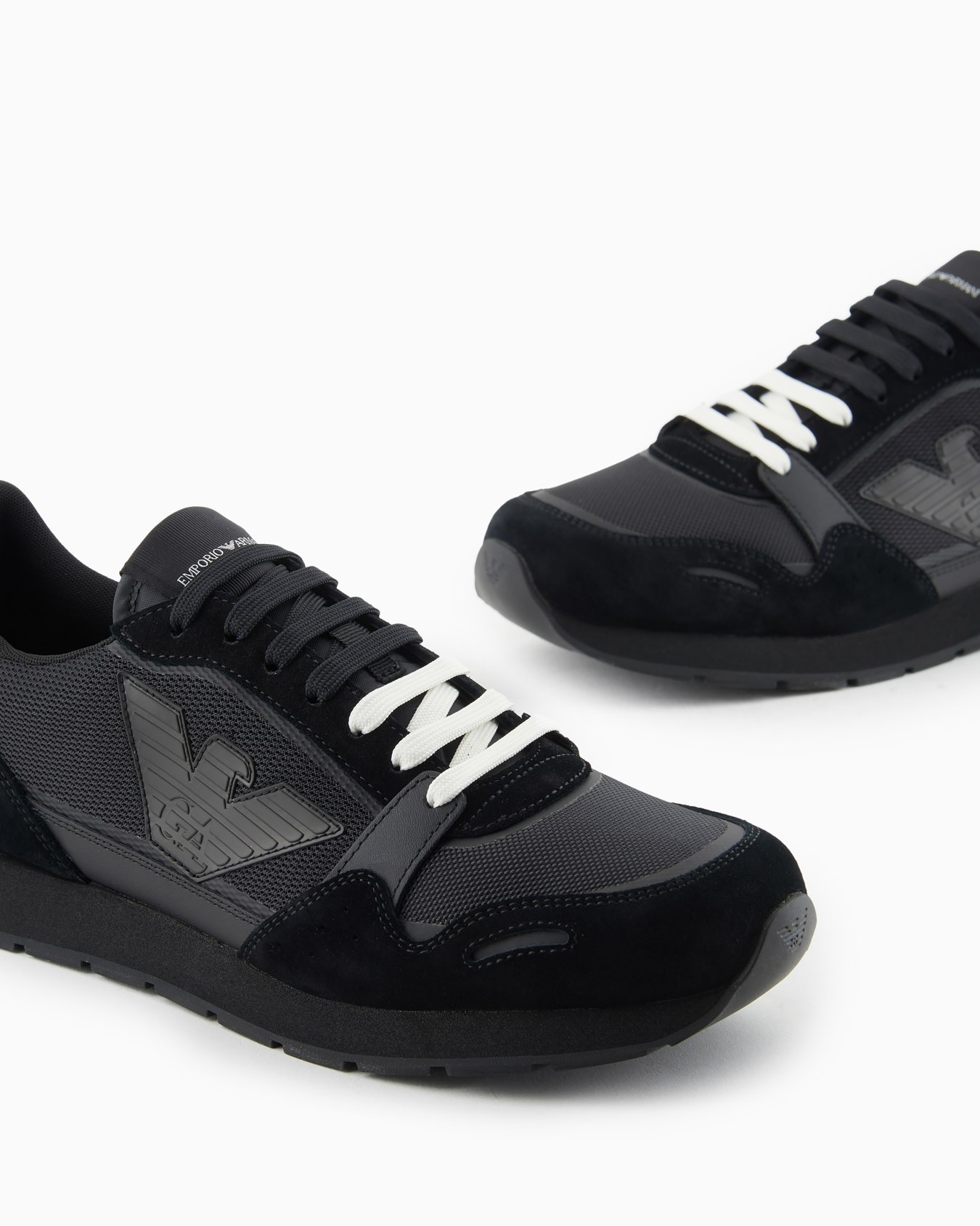 Mesh sneakers with suede details and eagle patch Slide 4