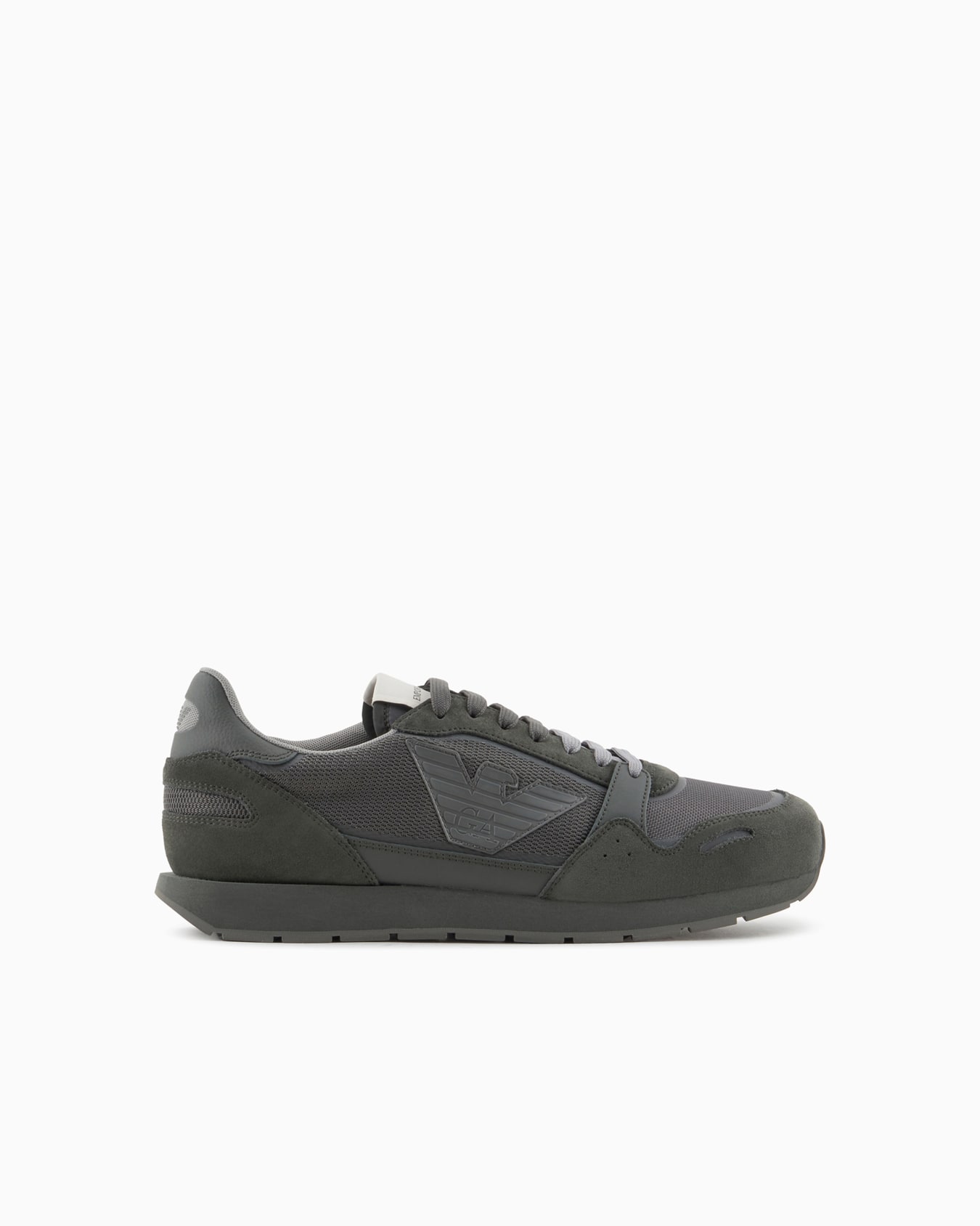 Sneaker aus Mesh mit Veloursleder-Details und Maxi-Adler-Patch Folie 0