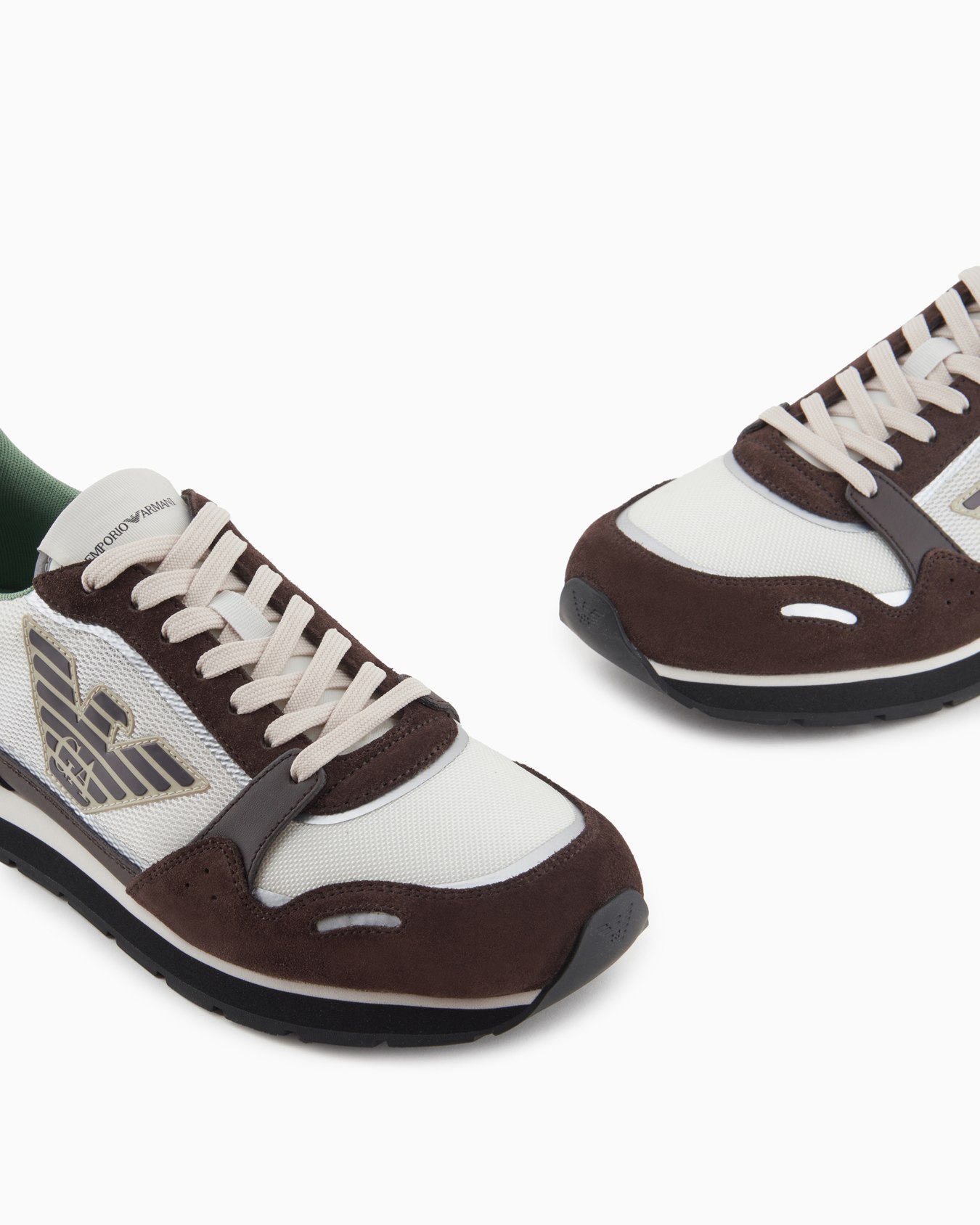Mesh sneakers with suede details and eagle patch Slide 4