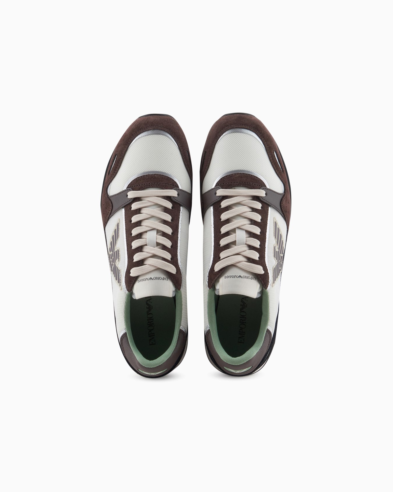 Mesh sneakers with suede details and eagle patch Slide 2