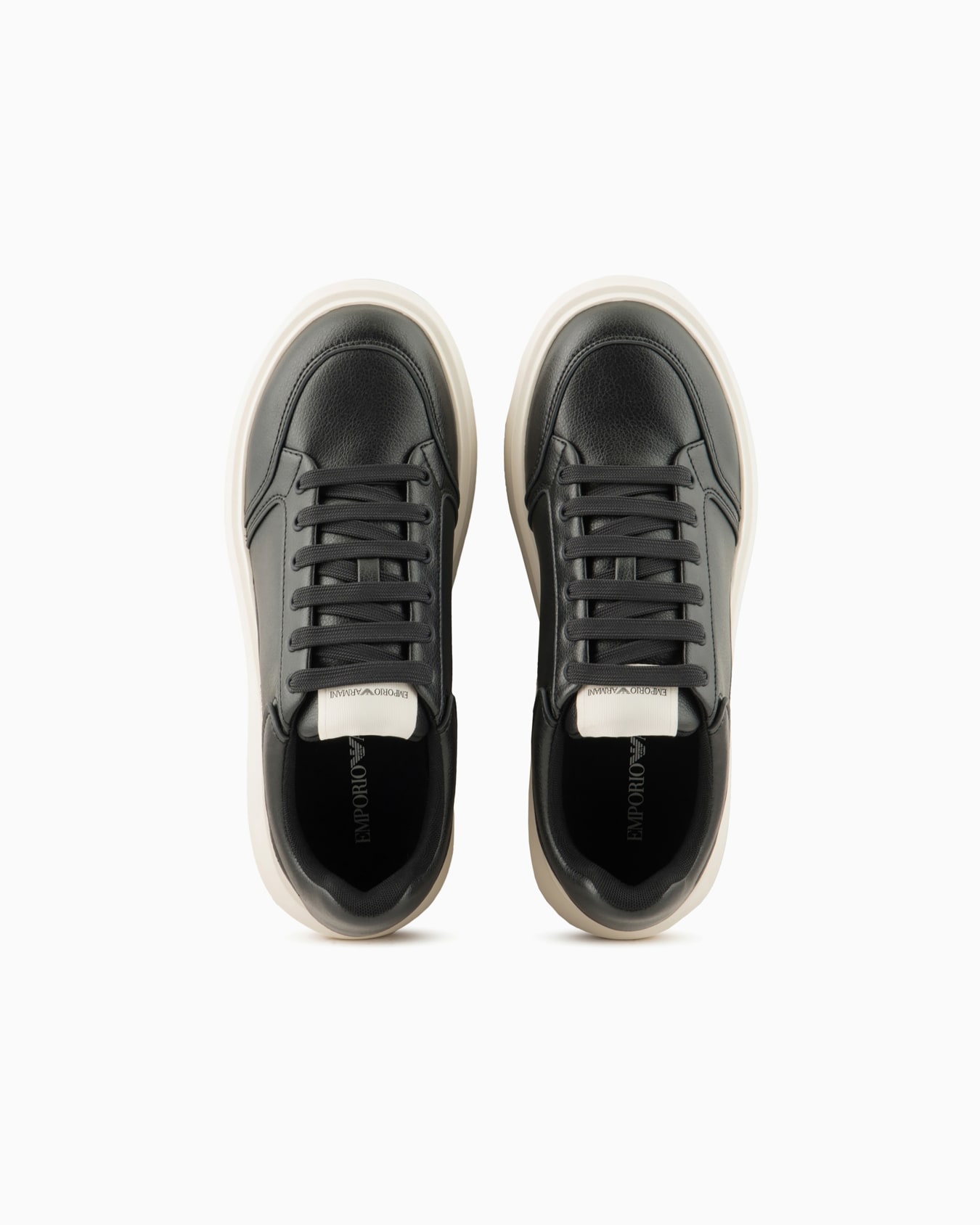 Hammered-leather sneakers with side logo Slide 2