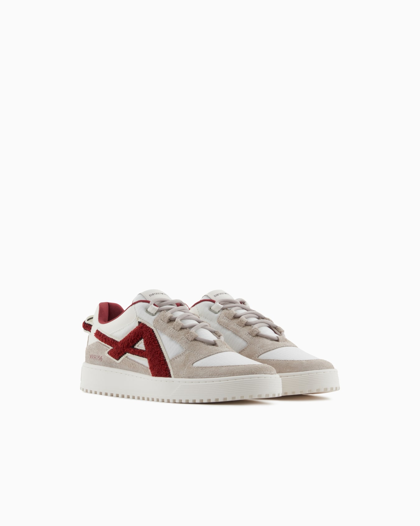 Nylon and suede sneakers with a contrasting oversized logo Slide 1