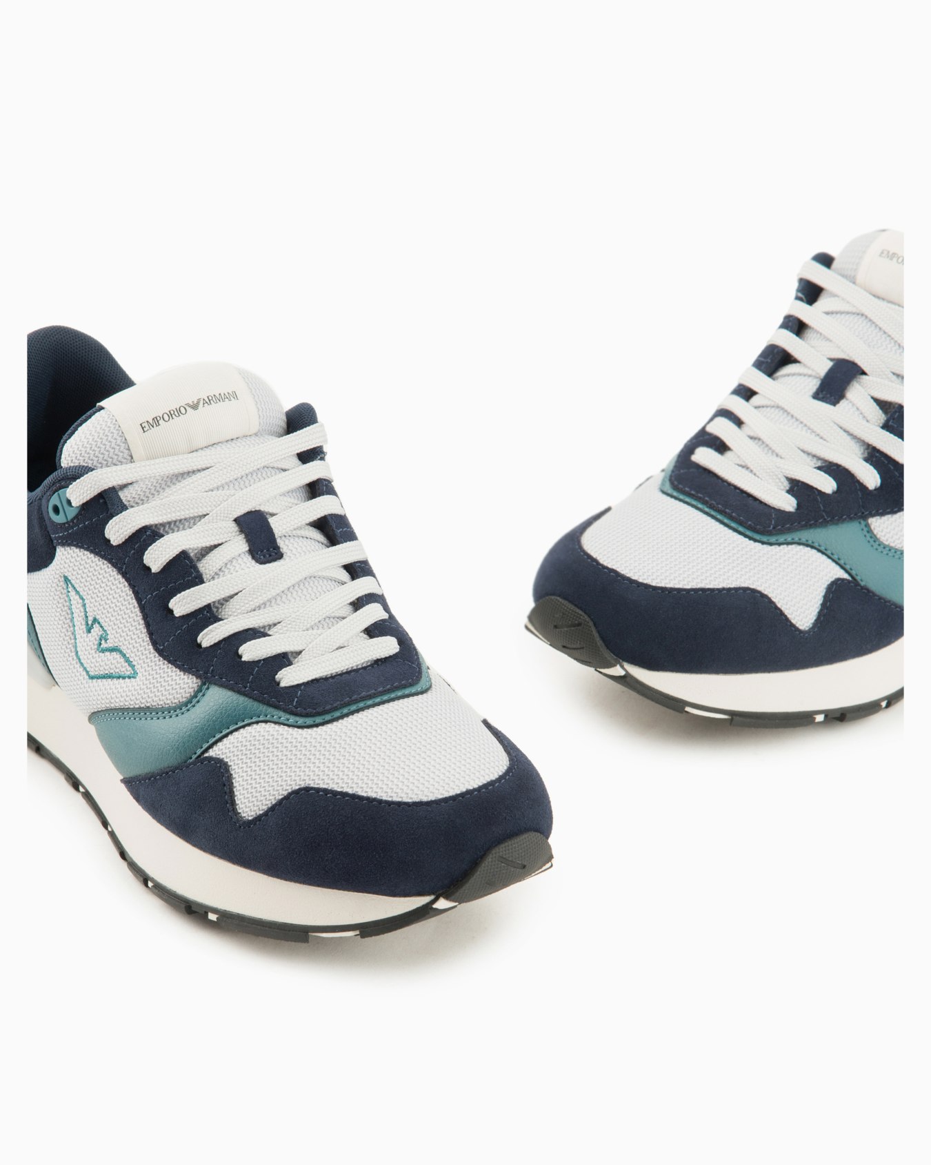 Mesh and suede sneakers with side eagle Diapositiva 4