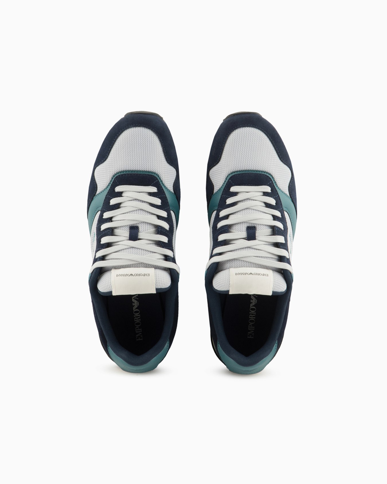 Mesh and suede sneakers with side eagle Diapositiva 2