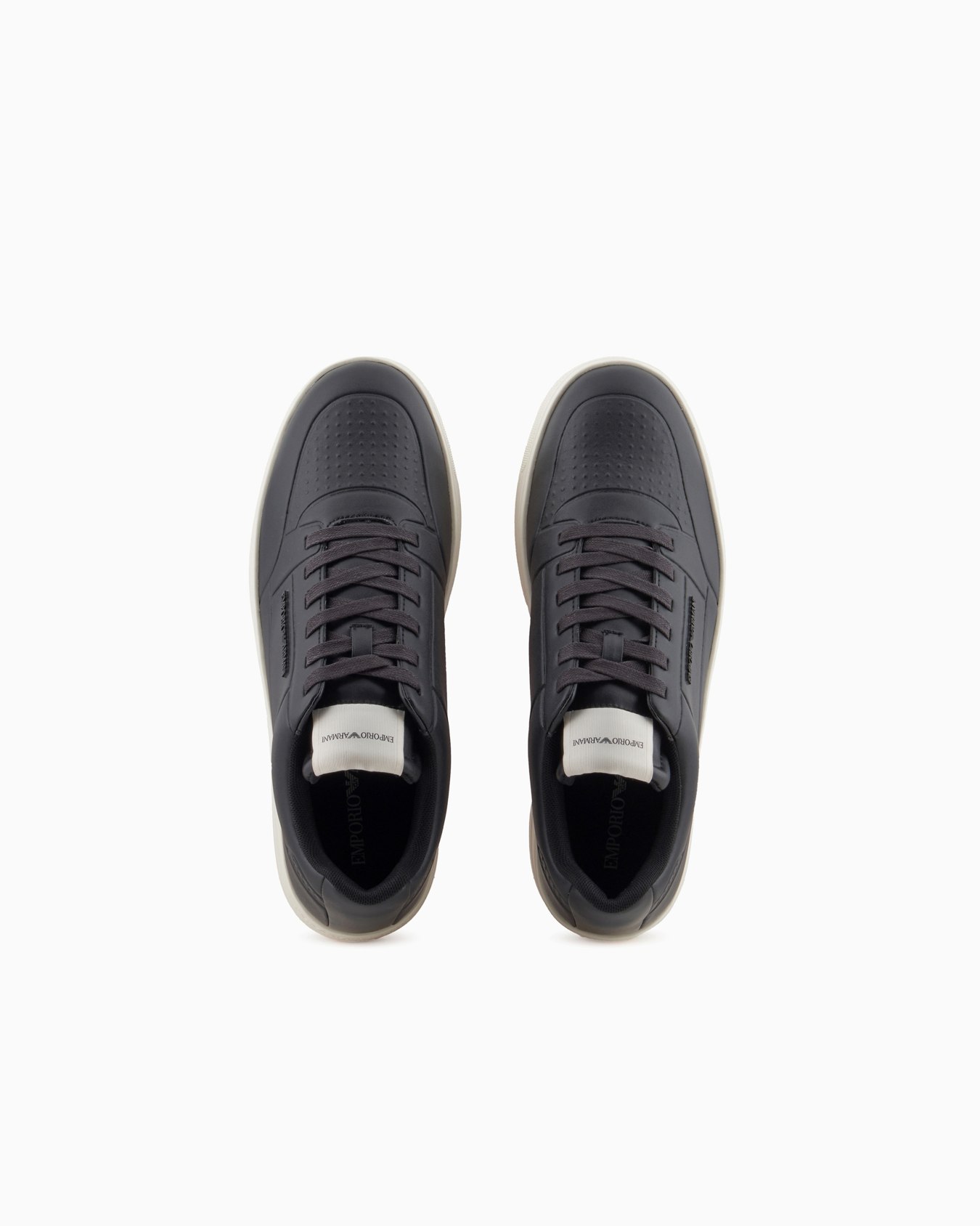 Leather sneakers with side logo Slide 2