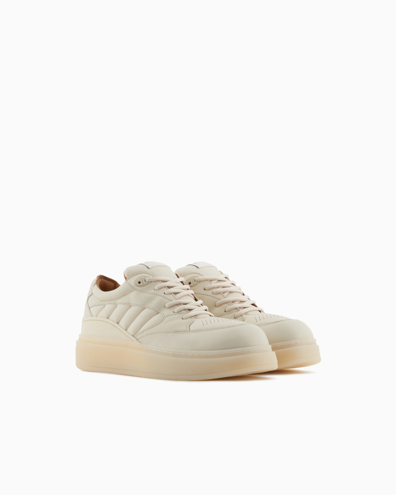 Sneakers with padded nappa-leather details Slide 1