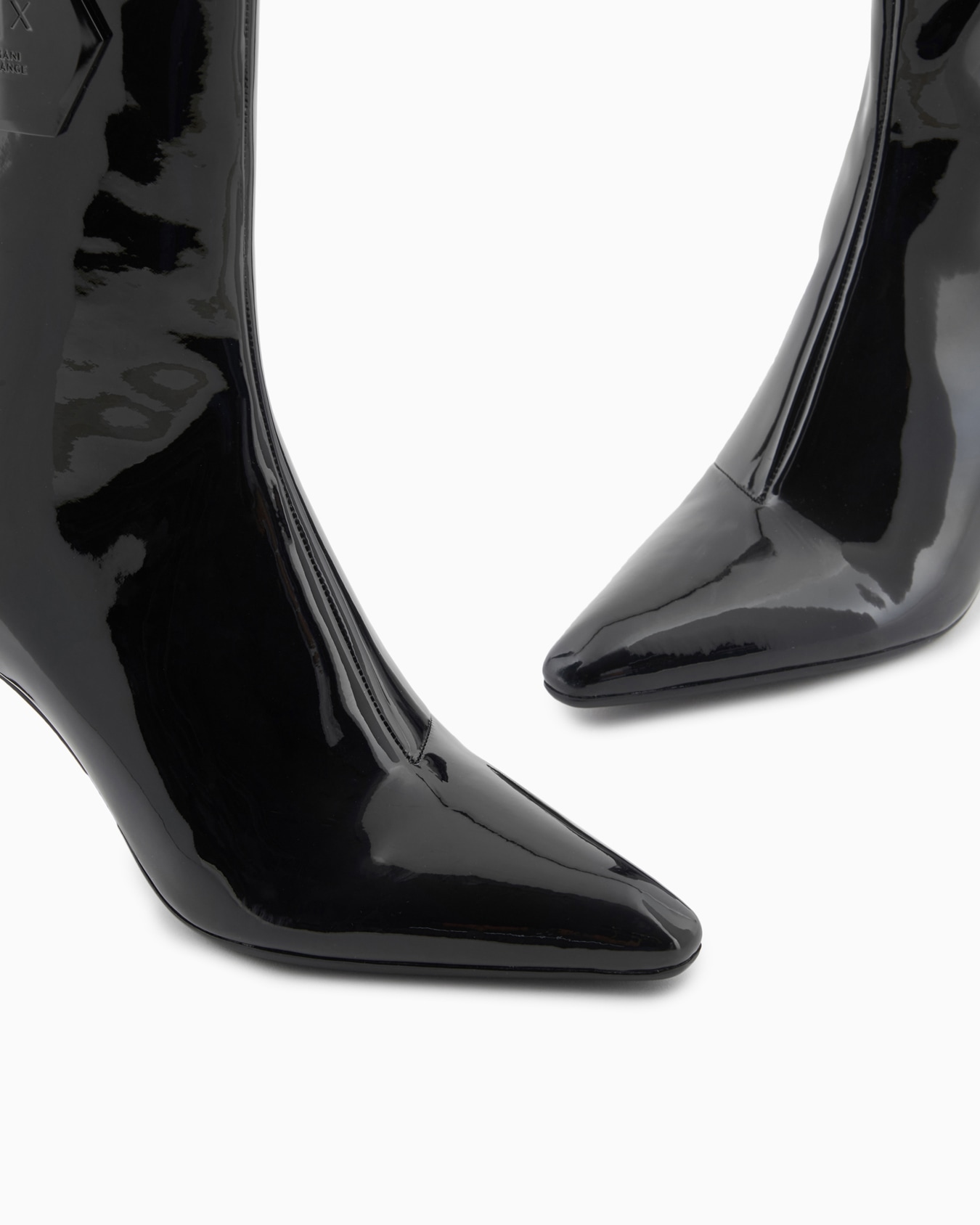 Bottines à talons en cuir verni brillant Diapositive 3