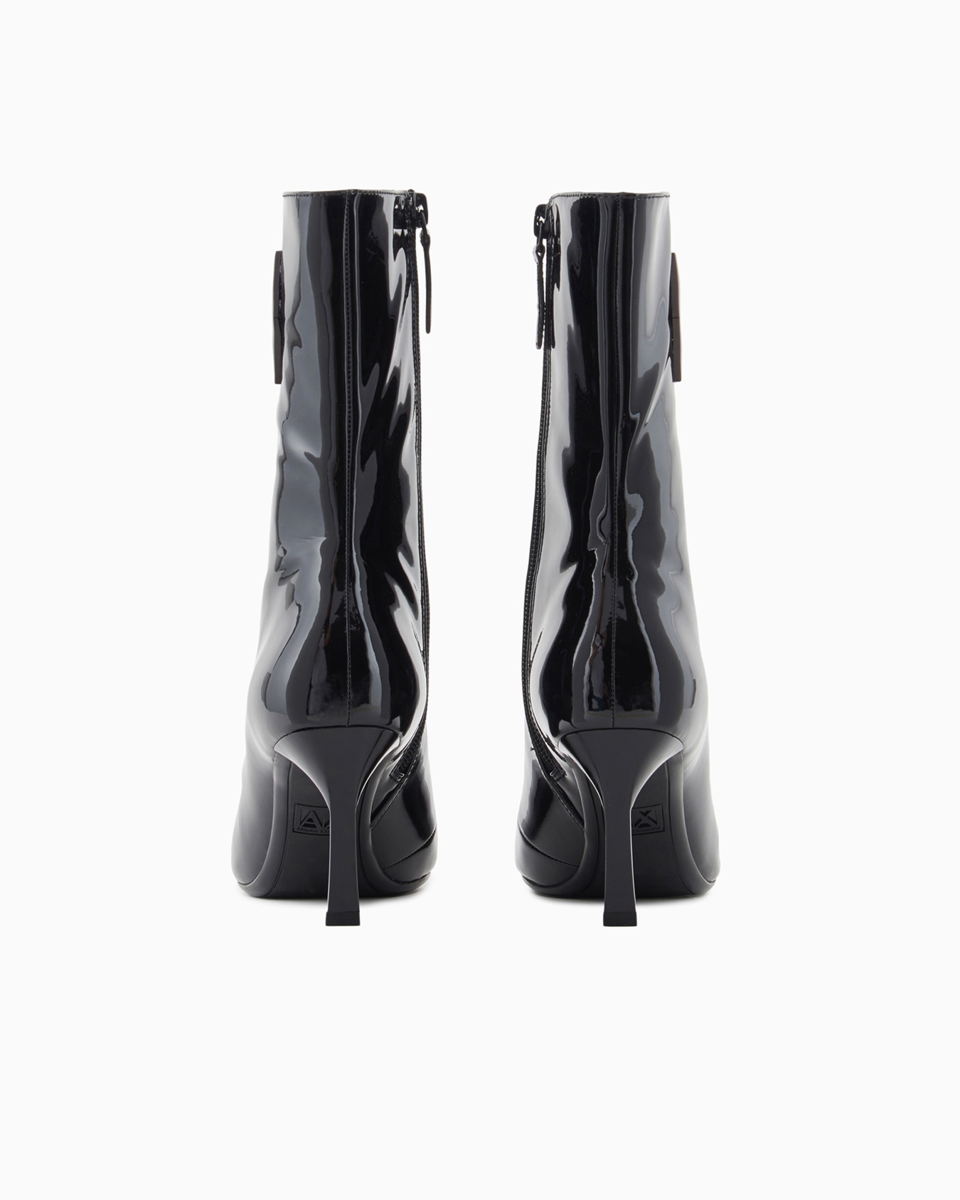 Bottines à talons en cuir verni brillant Diapositive 2