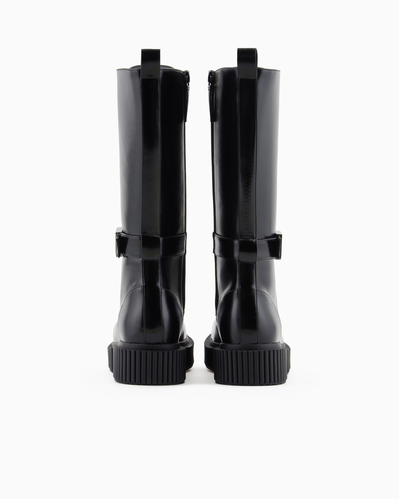Hohe Kampfstiefel mit Logo-Riemen Folie 2