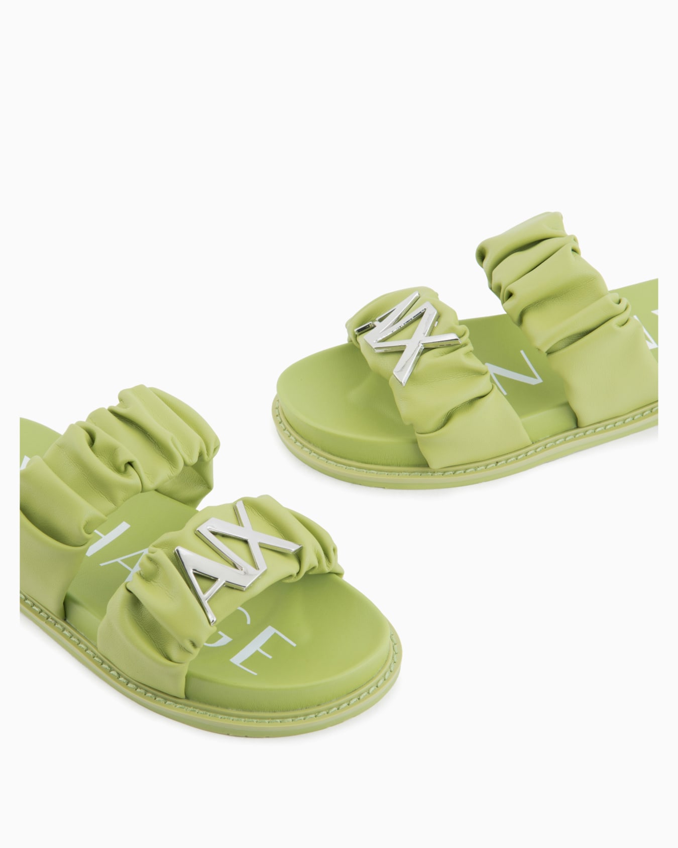 Flat sandals in eco-nappa with elastic bands Diapositiva 4