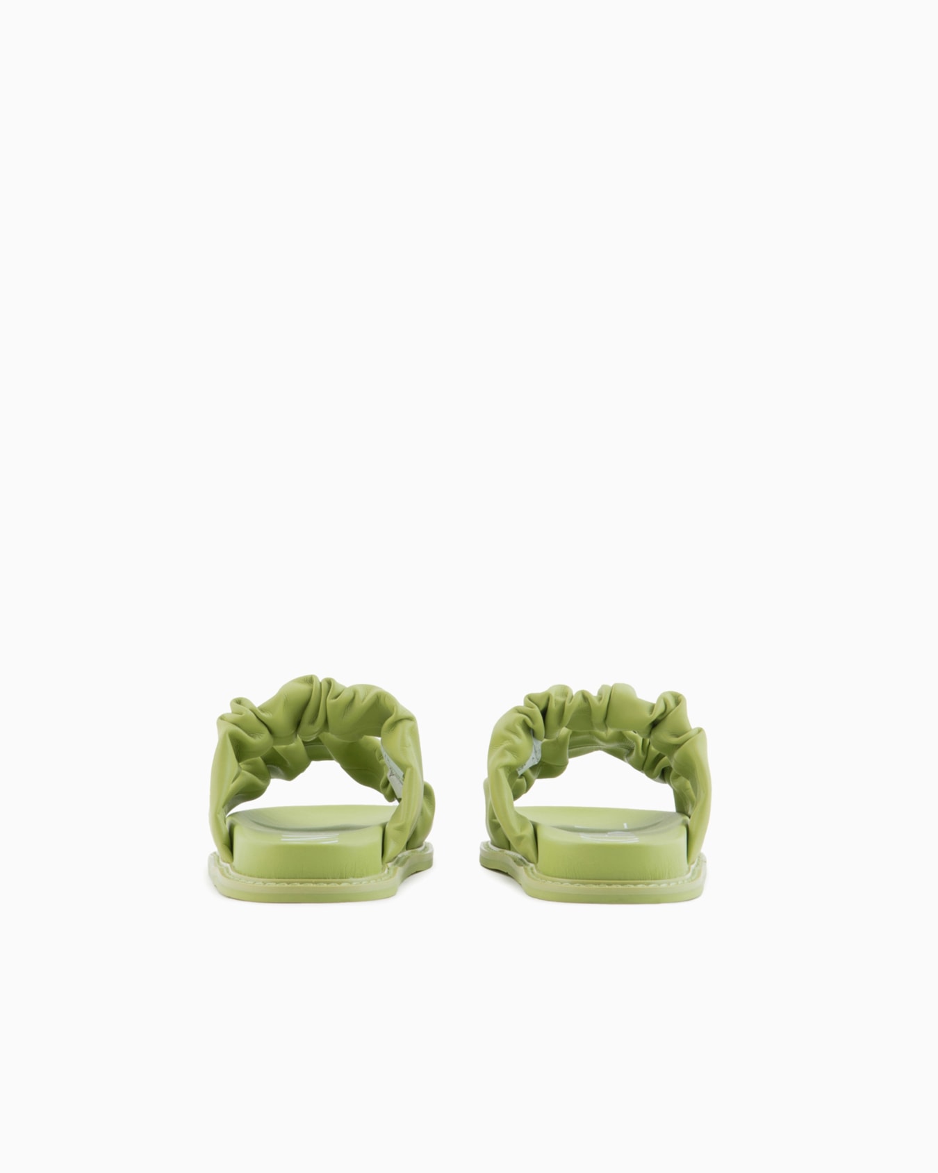 Flat sandals in eco-nappa with elastic bands Diapositiva 3