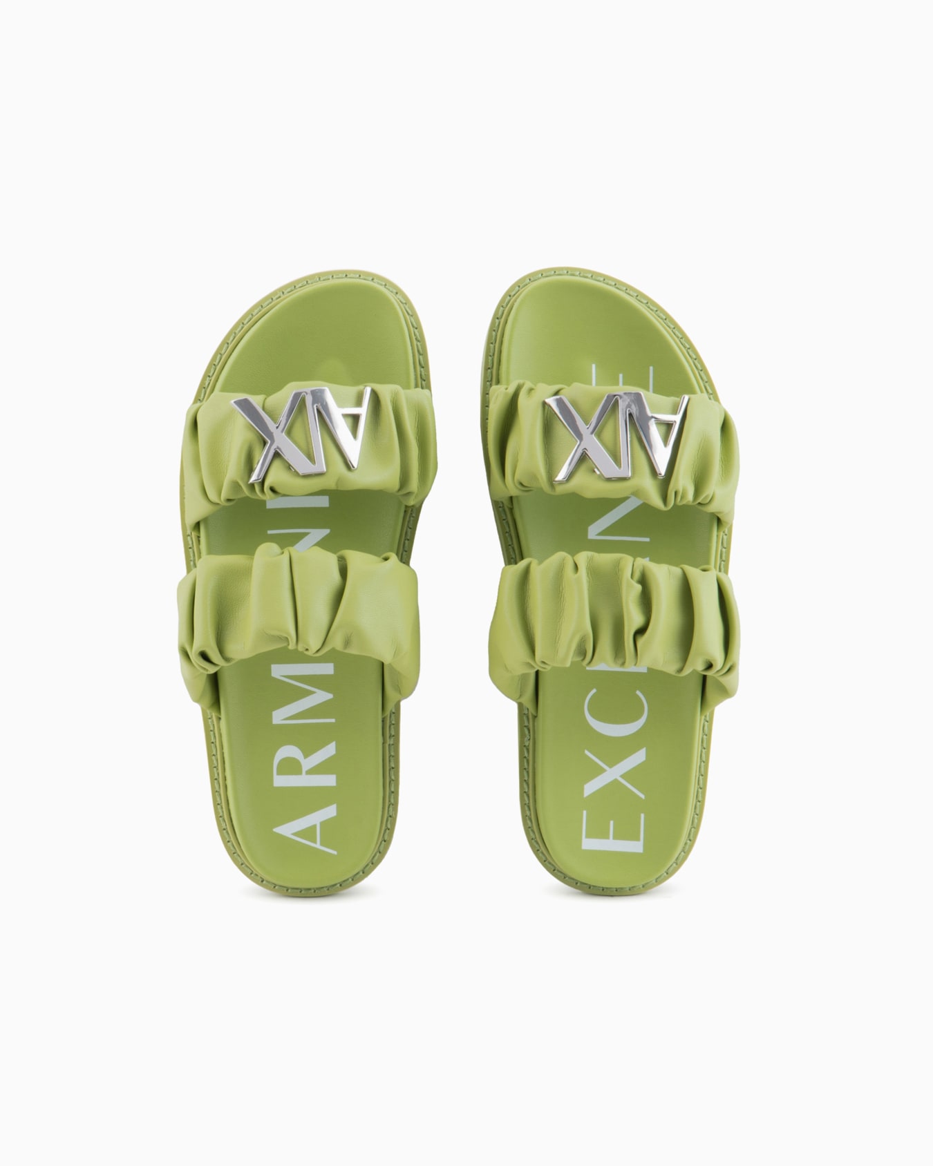 Flat sandals in eco-nappa with elastic bands Diapositiva 2
