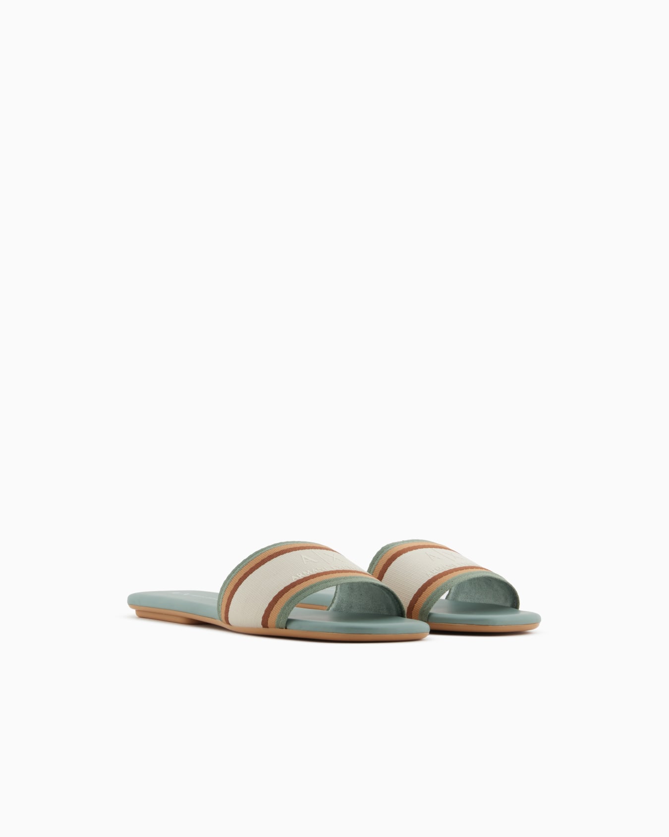Slippers with contrasting band and logo Slide 1
