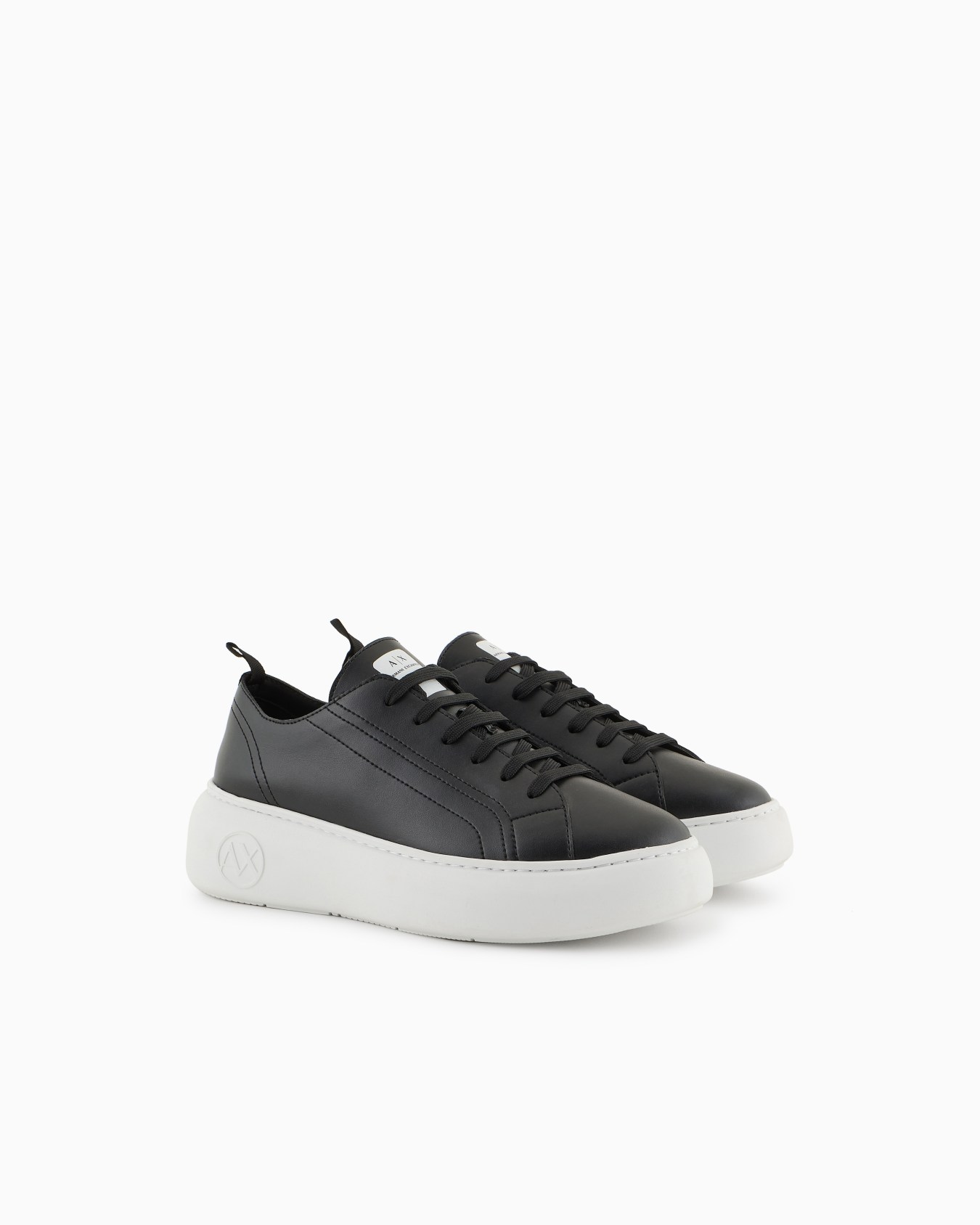 Chunky leather sneakers Slide 1