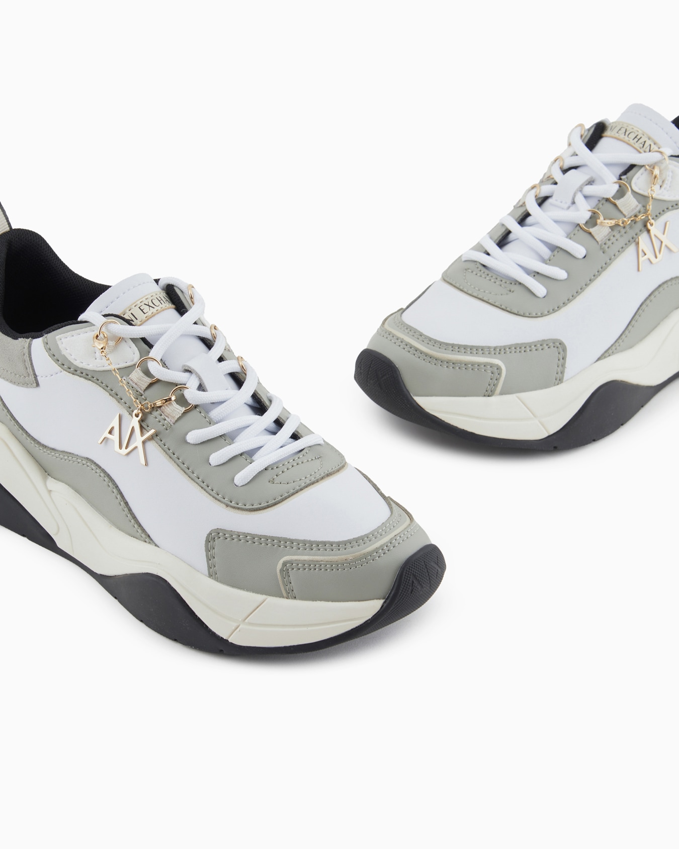 Leather sneakers with logo application Slide 4