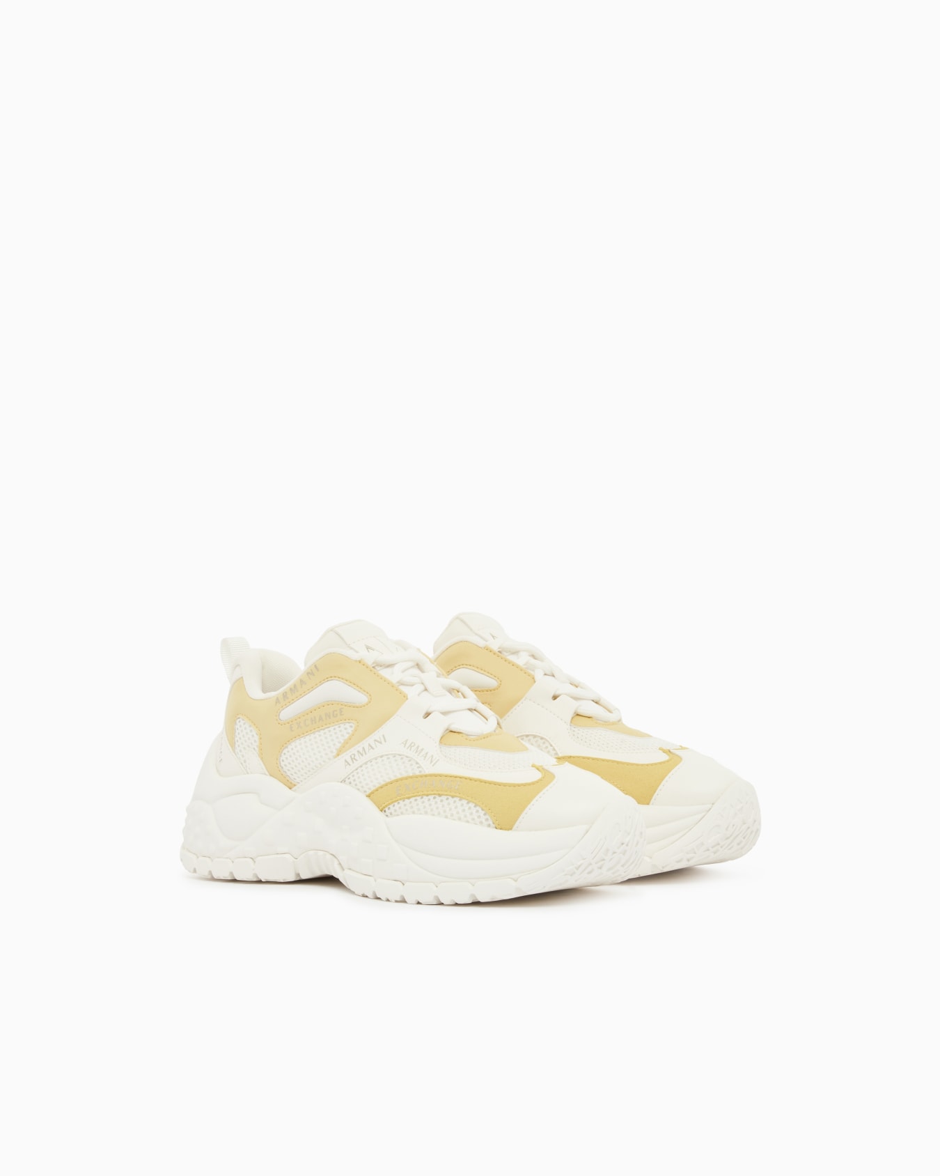 ボリュームソール　レースアップスニーカー スライドする 1