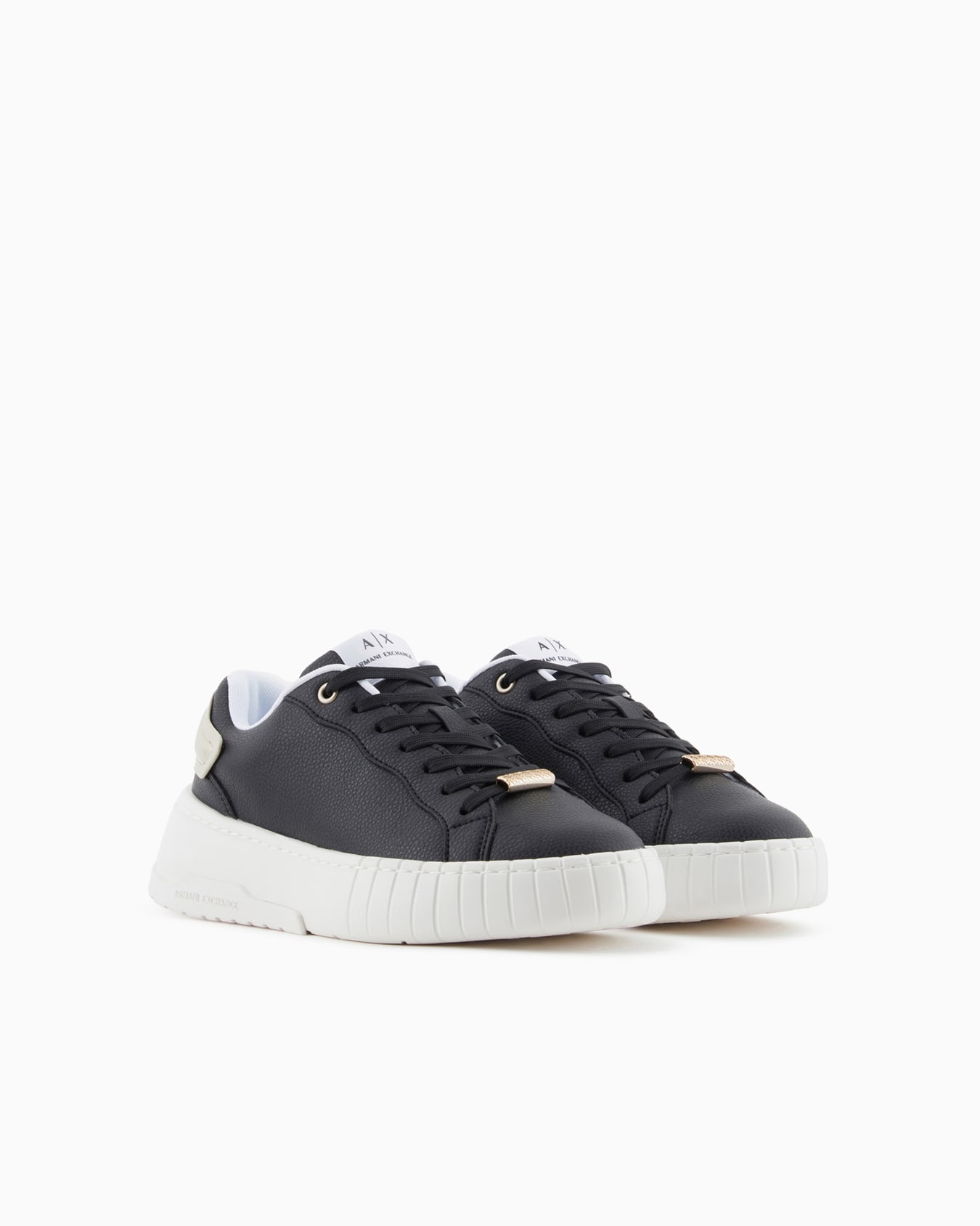 Sneakers with laces and logo Slide 1