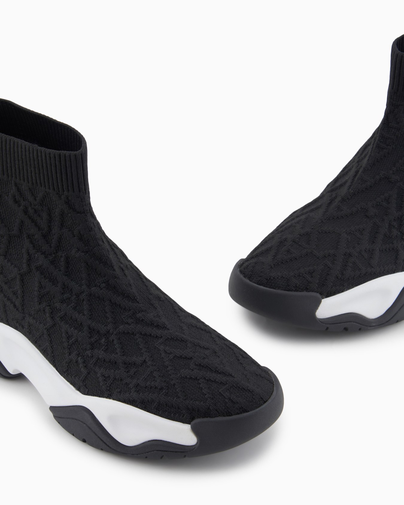 Socks sneakers in stretch fabric with allover logo Slide 4