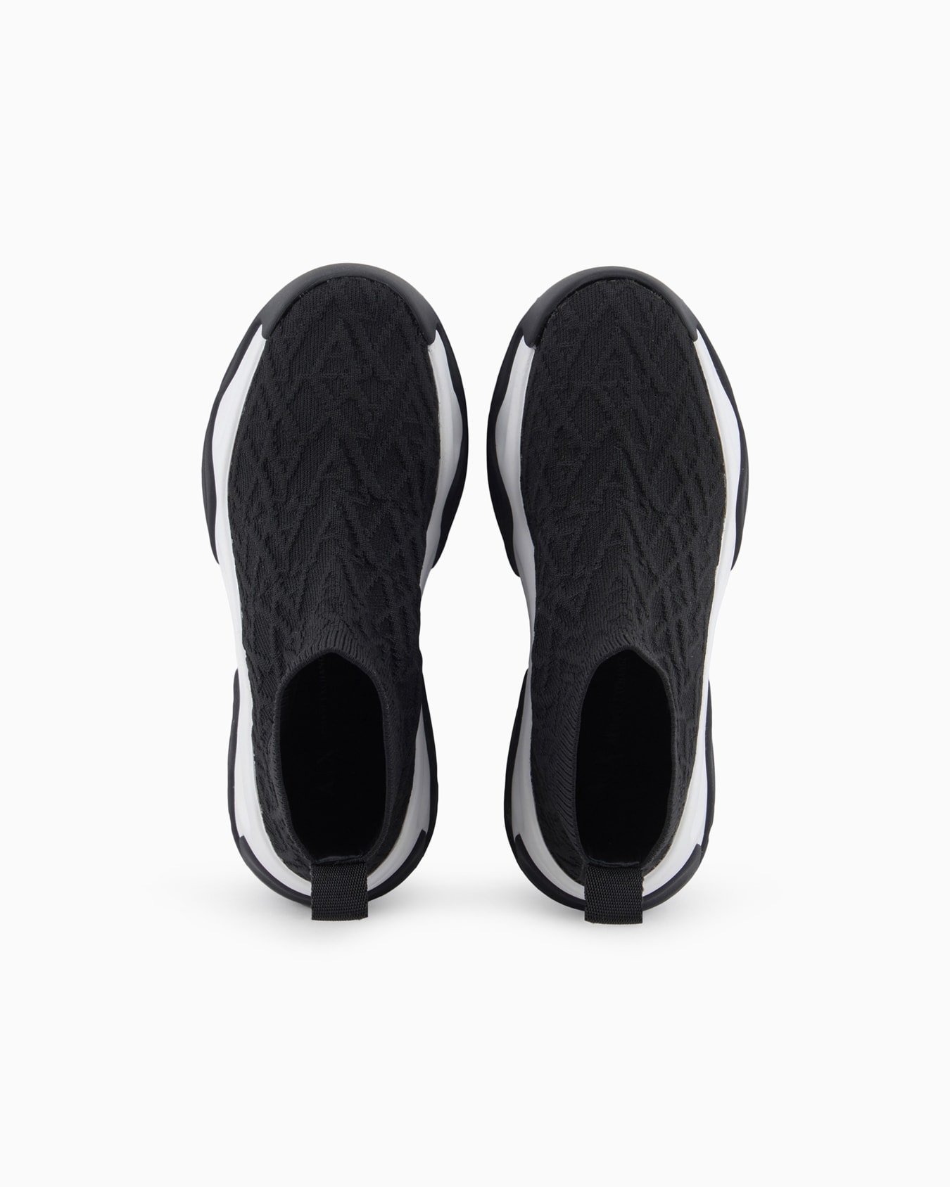Socks sneakers in stretch fabric with allover logo Slide 2