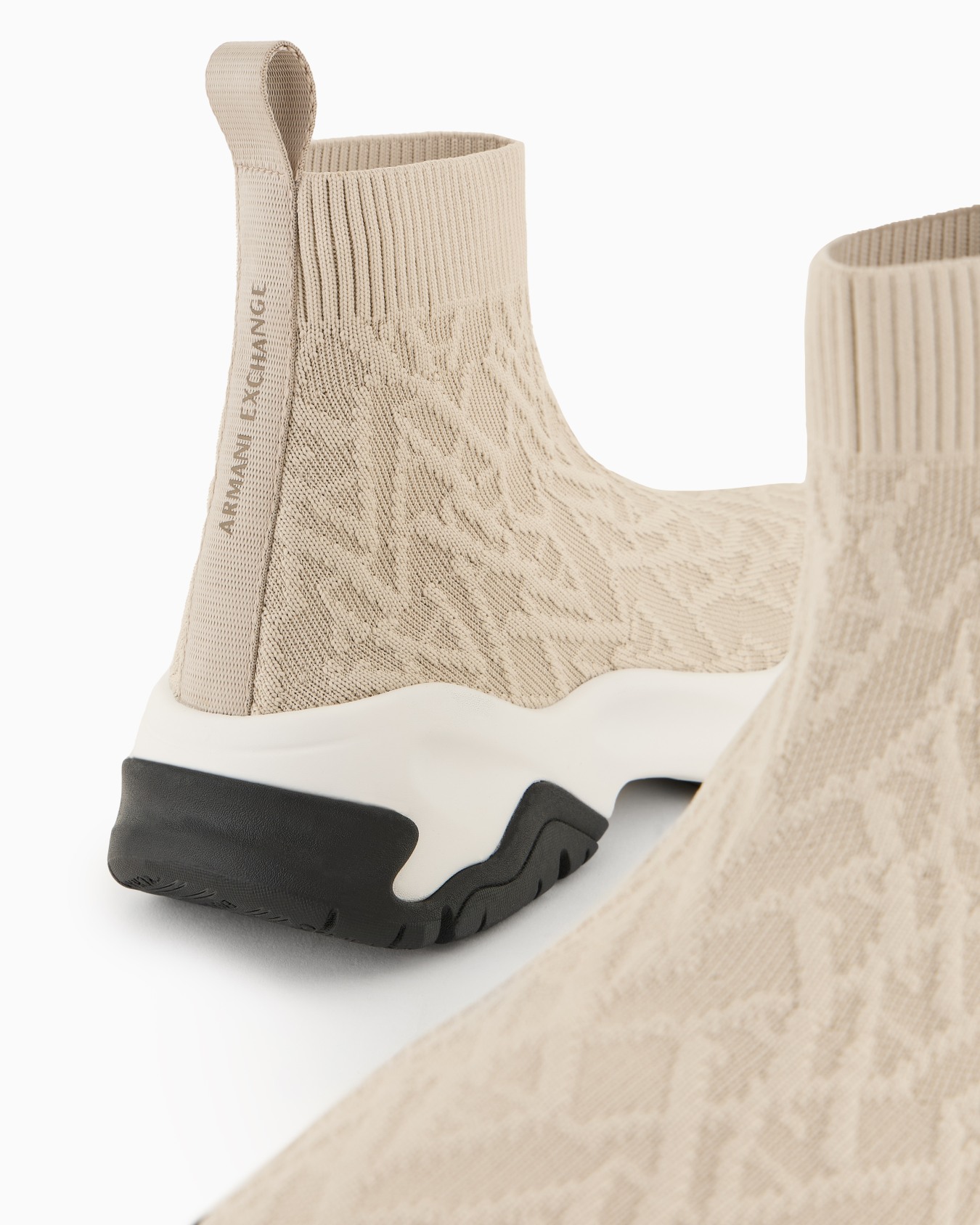 Socks sneakers in stretch fabric with allover logo Slide 4