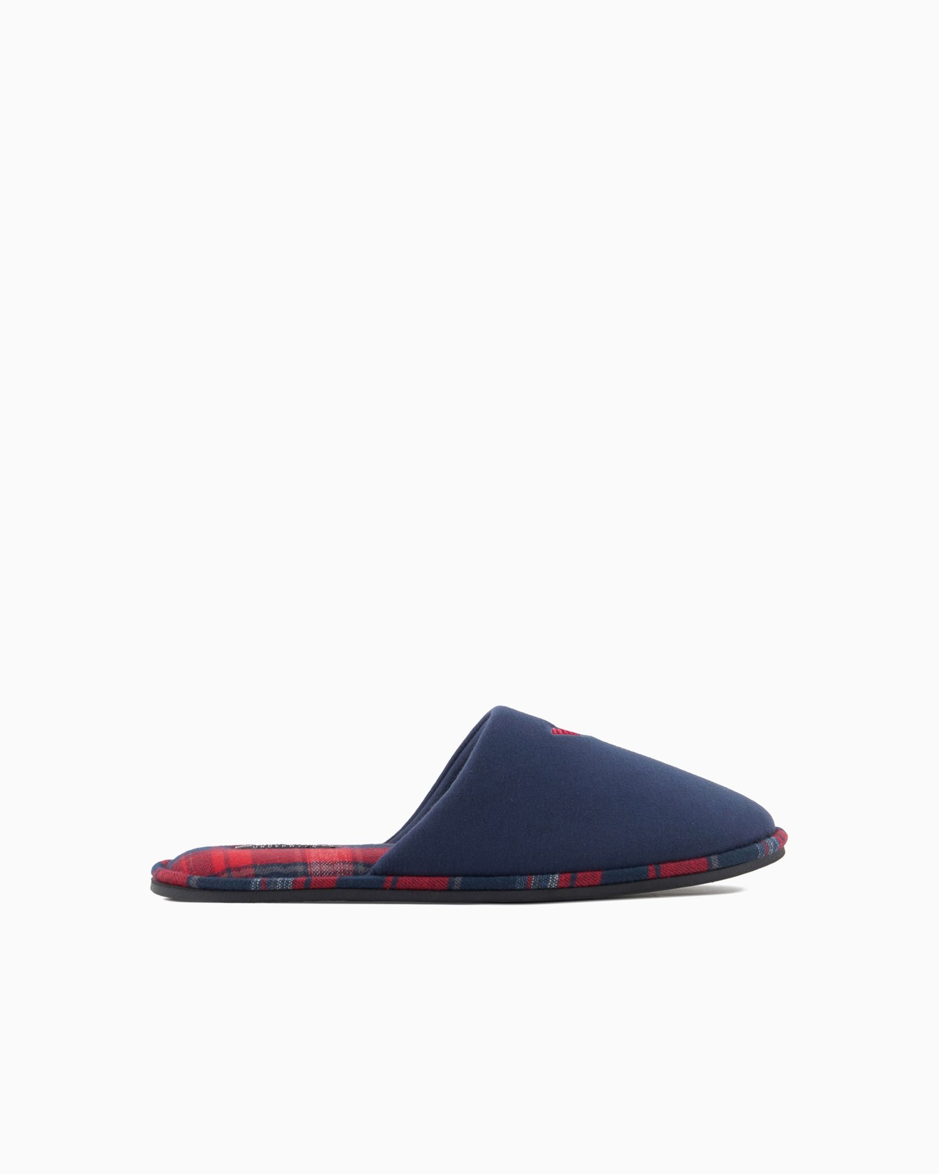 Slippers with tartan details Slide 0