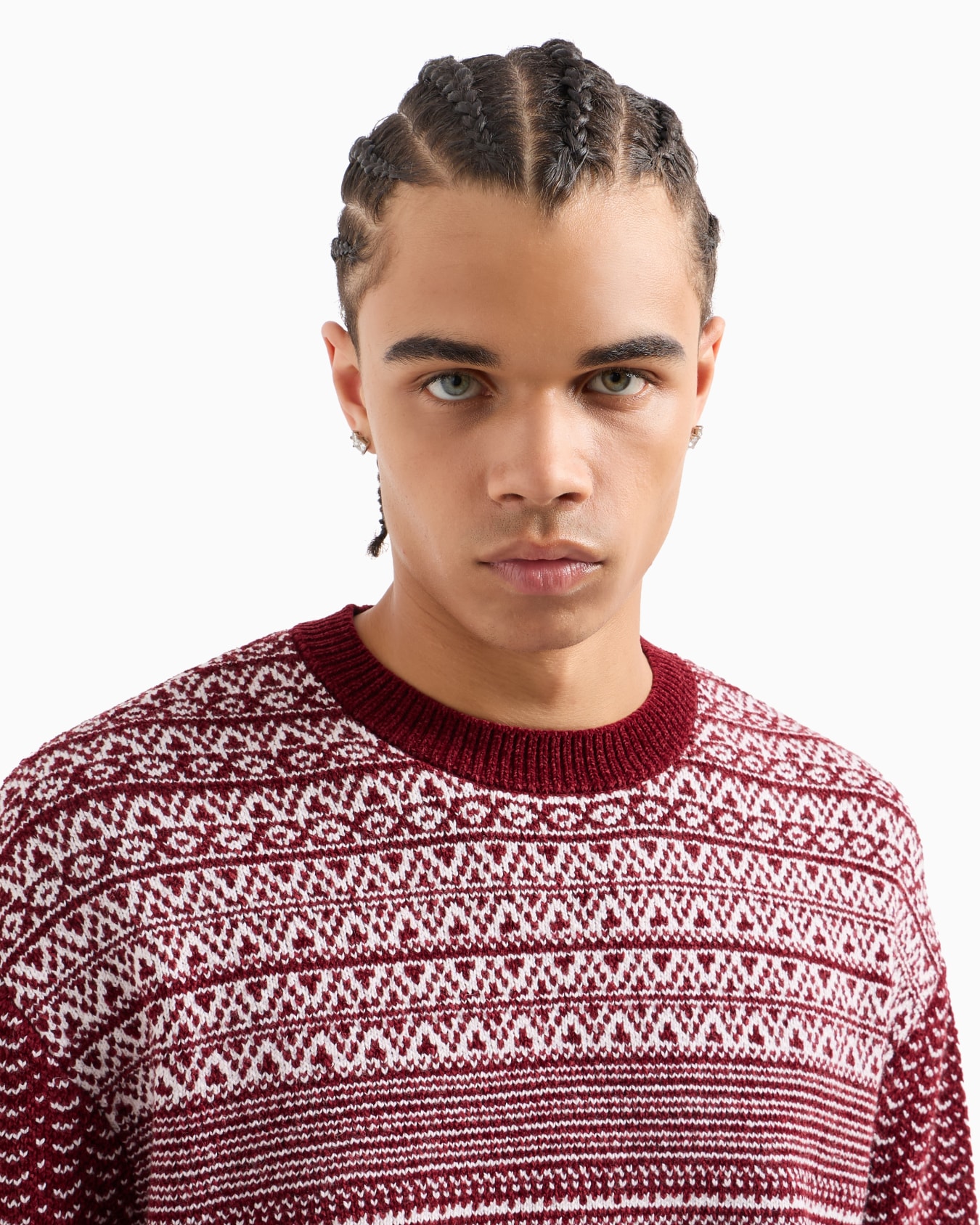Pull à motif tricot bicolore Diapositive 4