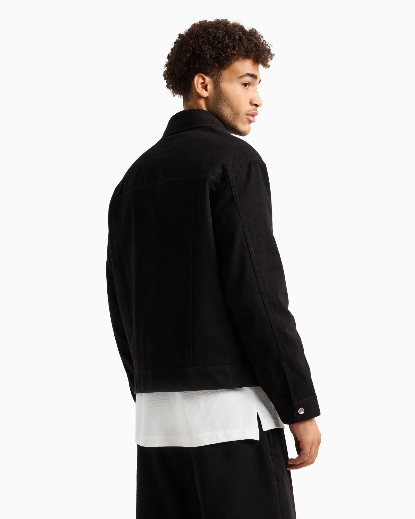 Boxy fit cotton jacket with pockets Slide 2