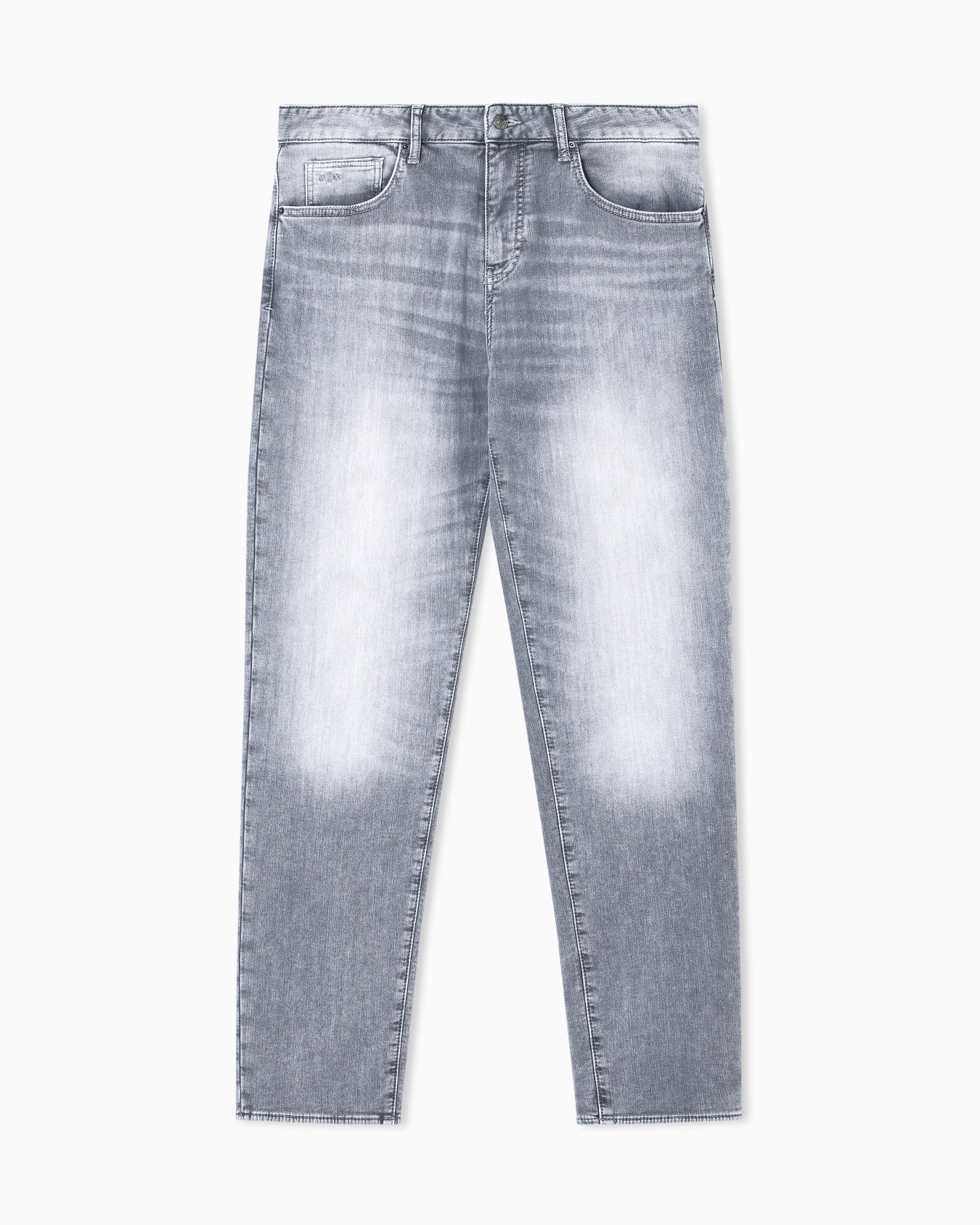 Slim Jeans Comfort Fleece Denim Grigio Delavé Slide 0