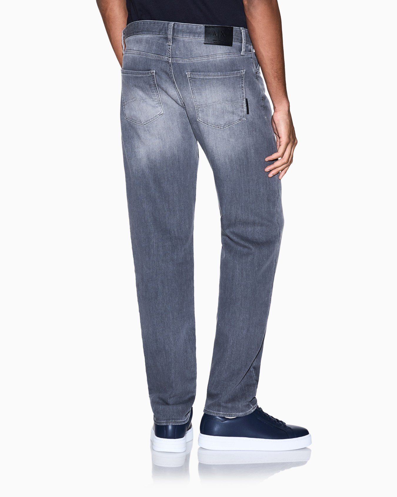 Slim Jeans Comfort Fleece Denim Grigio Delavé Slide 5