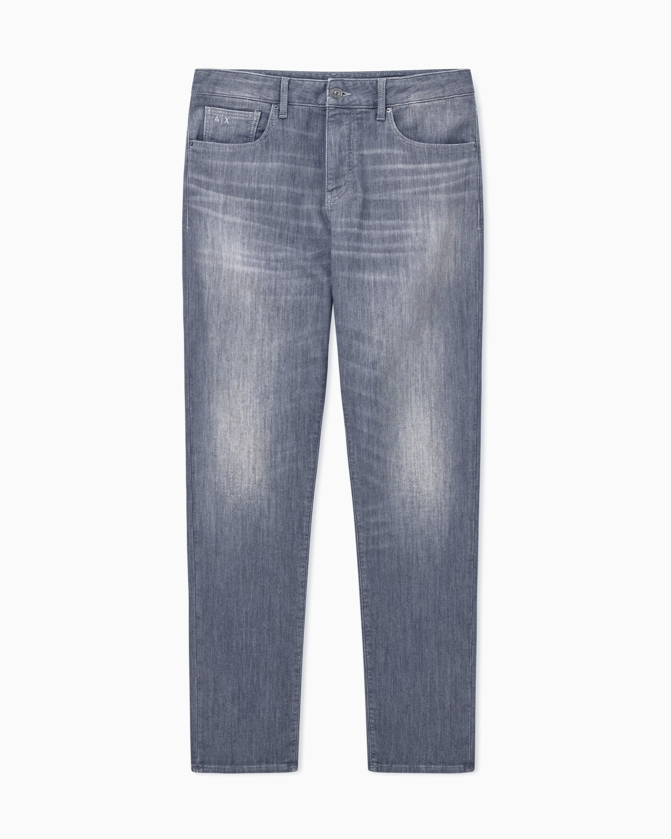 Slim Jeans Comfort Fleece Denim Grigio Delavé Slide 0