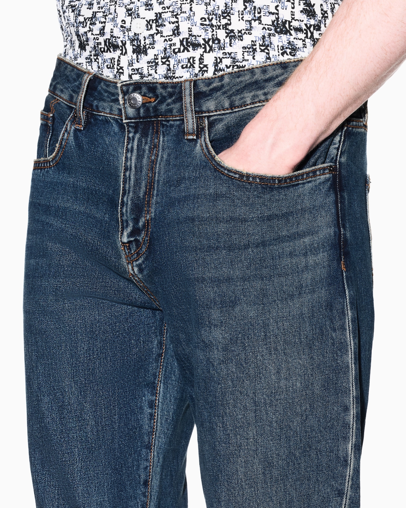 Jeans Slim Fit in Denim Comfort Blu Delavé Slide 4