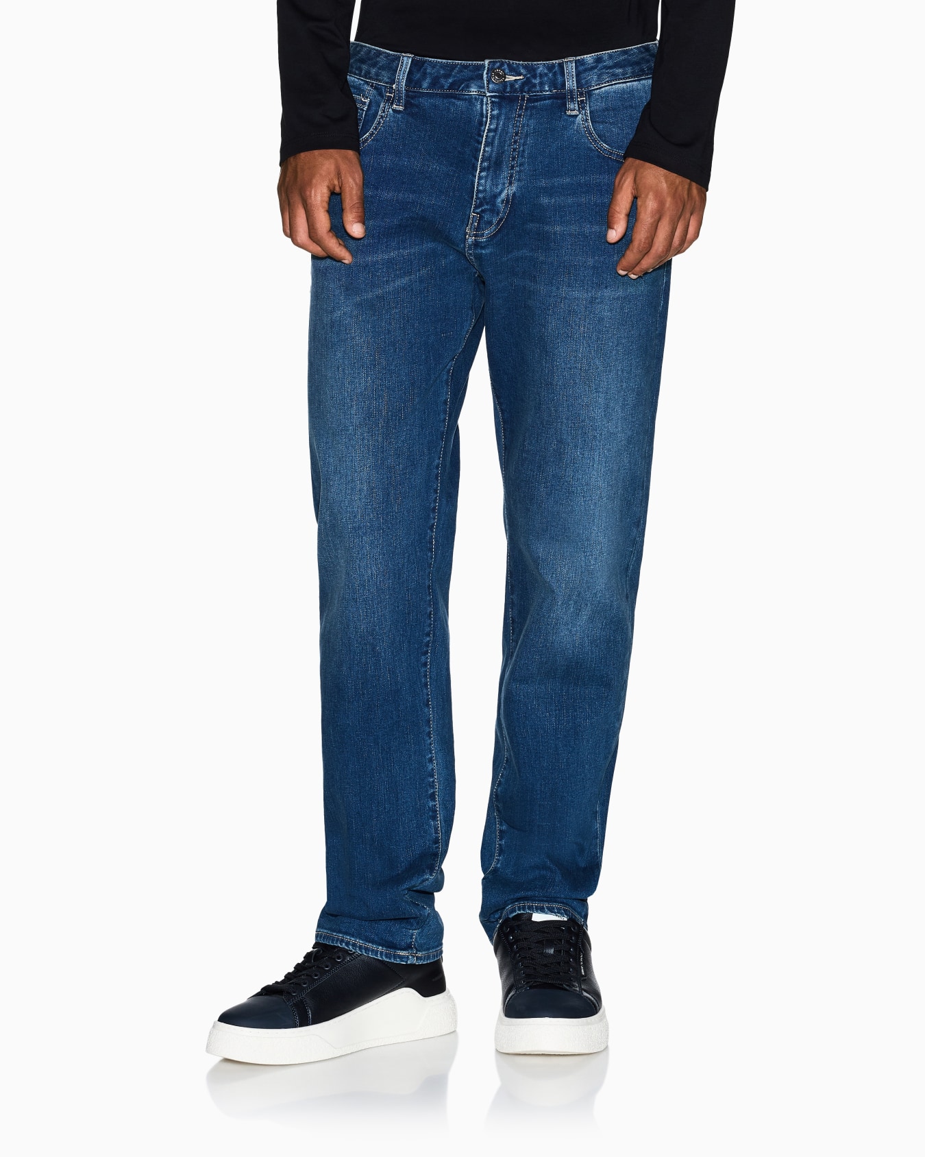 Jeans Straight Fit in Denim Comfort Azzurro Chiaro Slide 4