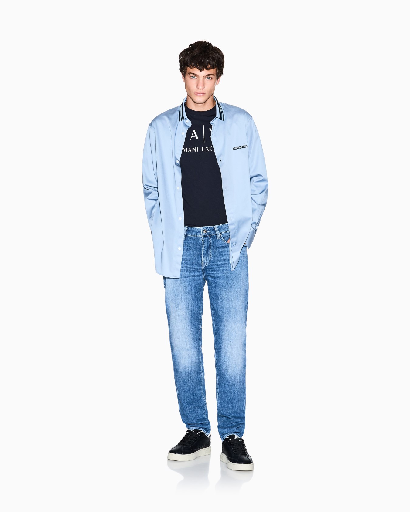 J14 skinny fit jeans in stone washed cotton denim Slide 1
