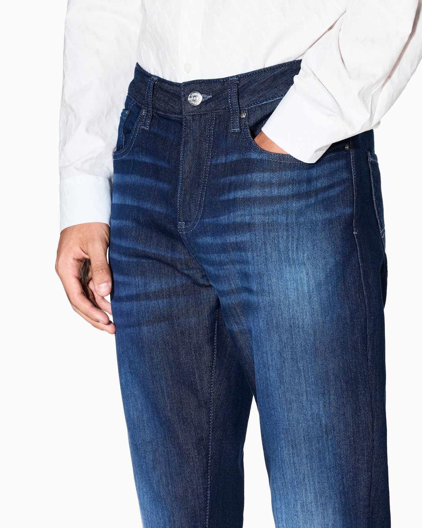 Skinny Jeans Comfort Fleece Denim Blue Wash Slide 6