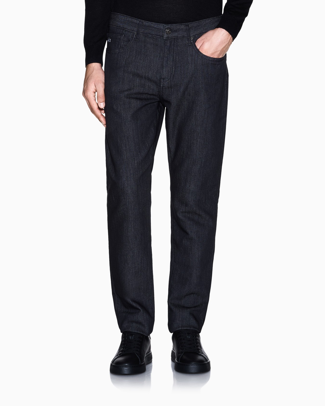 Skinny Jeans Comfort Fleece Denim Black Slide 3