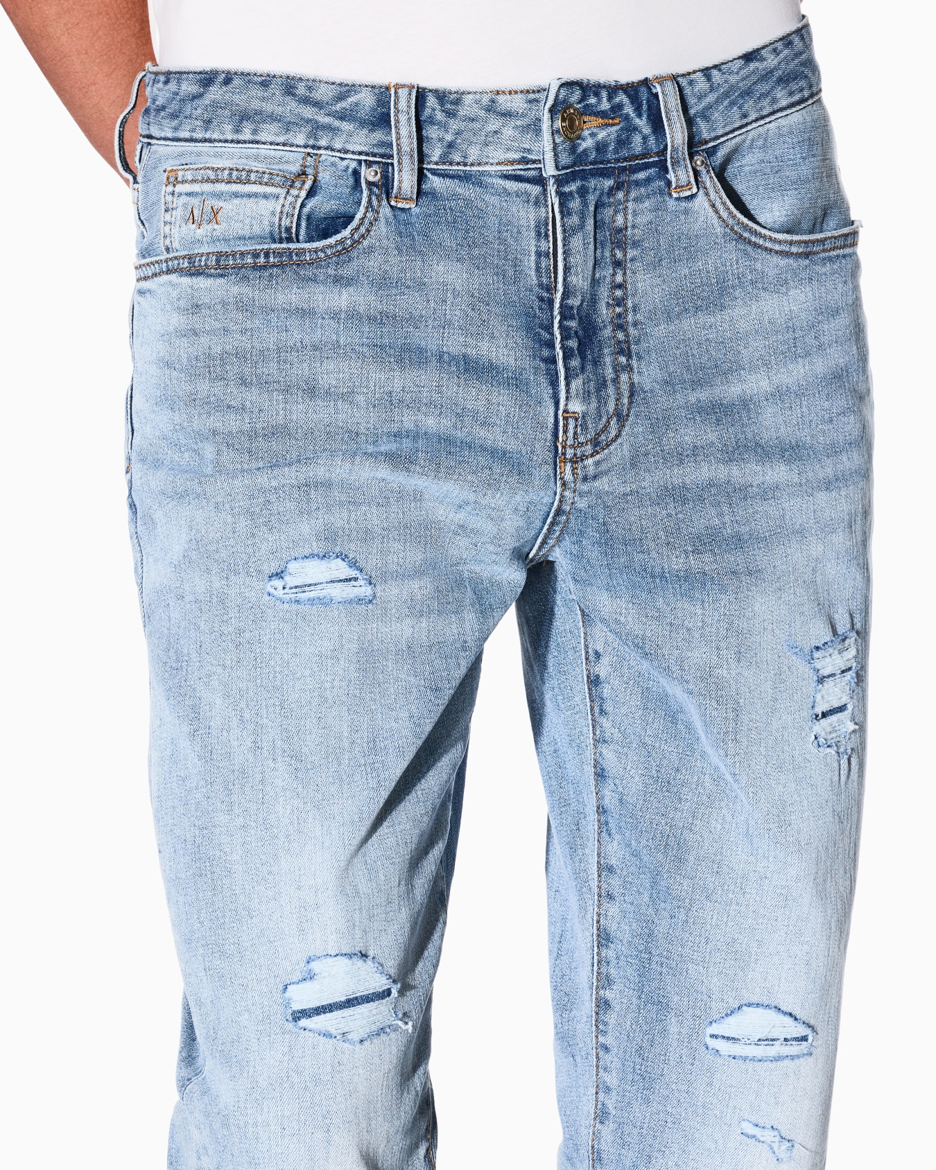 J14 skinny fit jeans in stone washed cotton denim Slide 4