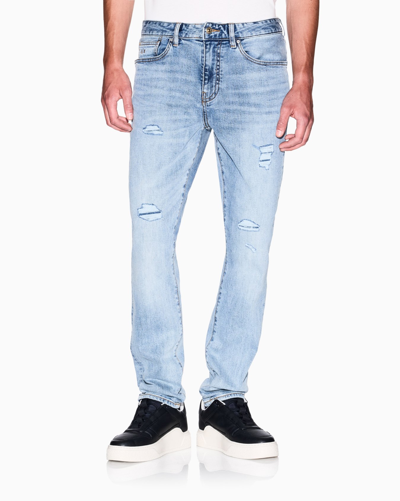 J14 skinny fit jeans in stone washed cotton denim Slide 3