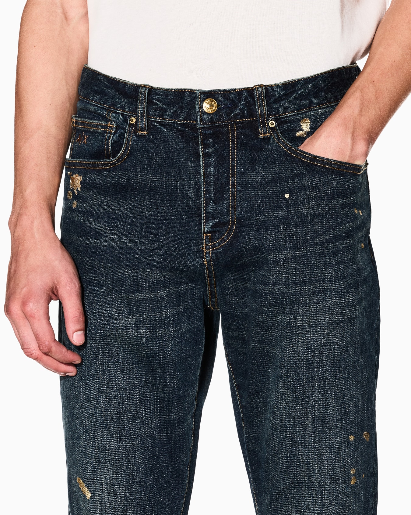 Vaqueros slim fit en tejido polar vaquero Diapositiva 4