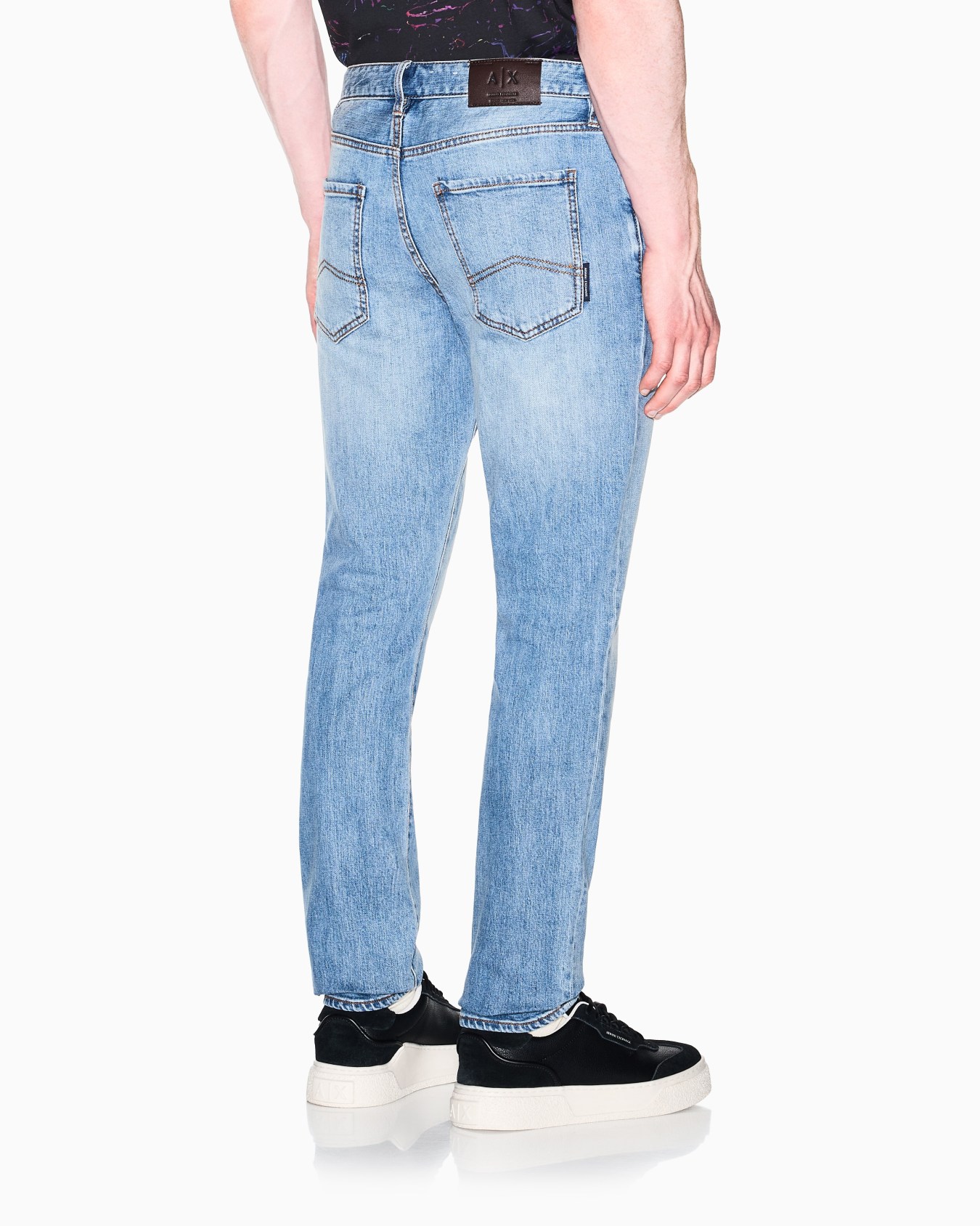 Skinny Jeans in Faded Blue Stretch Denim Slide 3